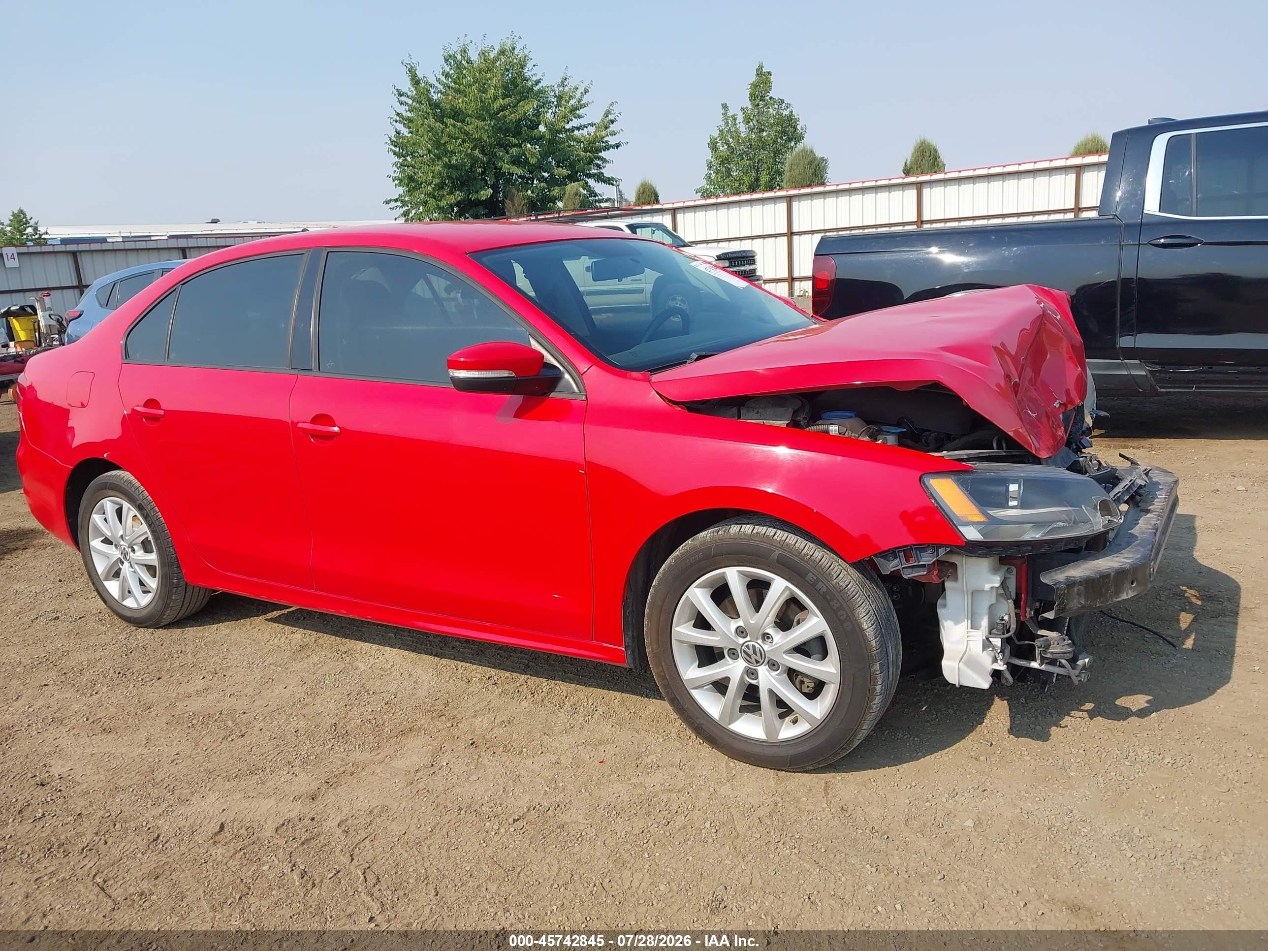 2012 Volkswagen Jetta 2.5l Se Red vin: 3VWBP7AJ1CM303033