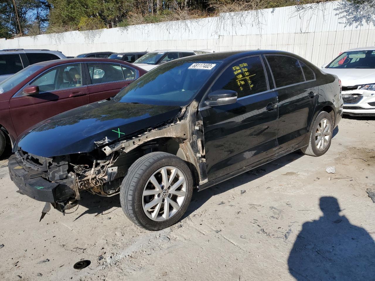 2013 Volkswagen Jetta Se Black vin: 3VWBP7AJ3DM426074