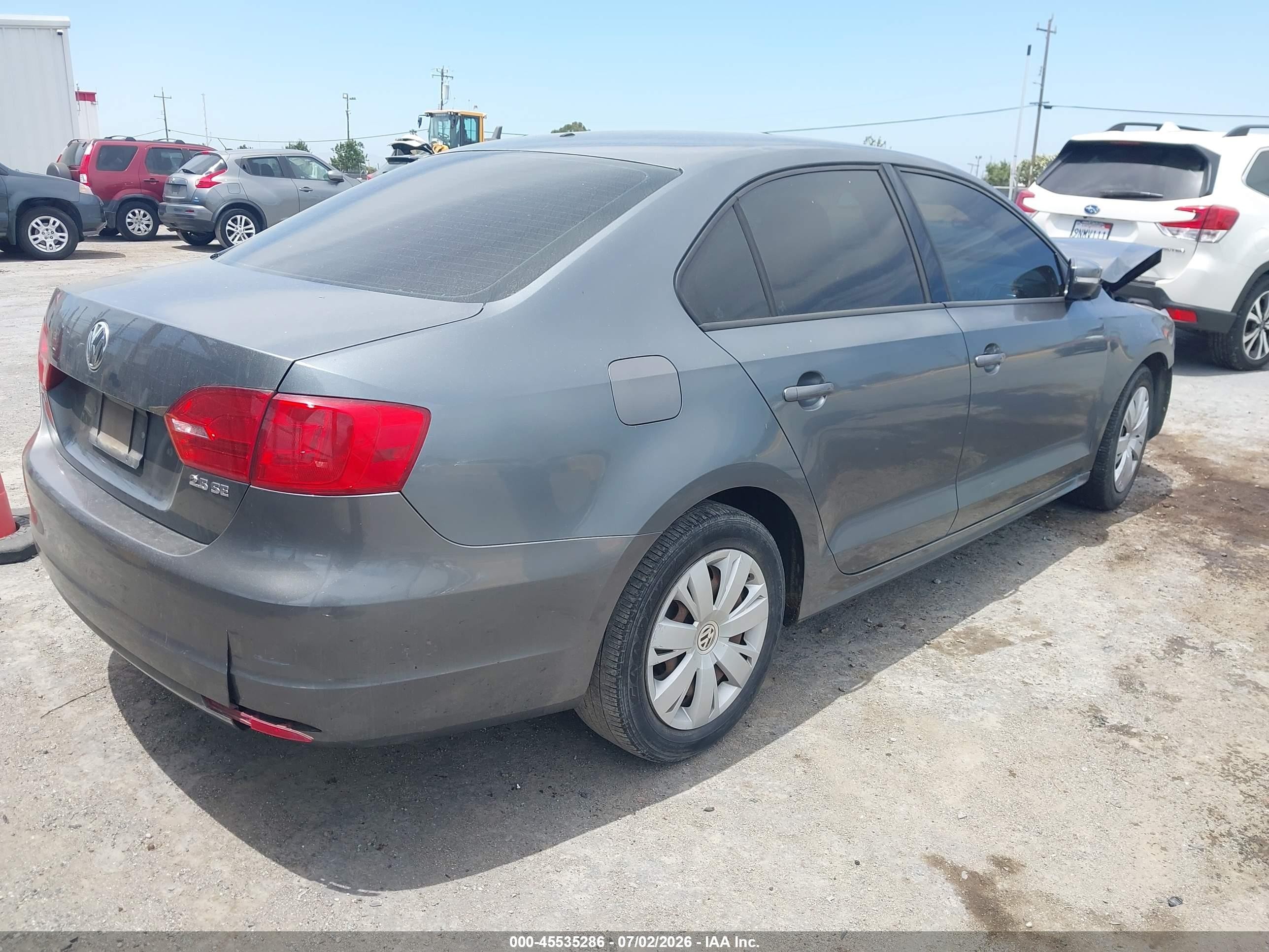2012 Volkswagen Jetta 2.5l Se Gray vin: 3VWBP7AJ4CM003759