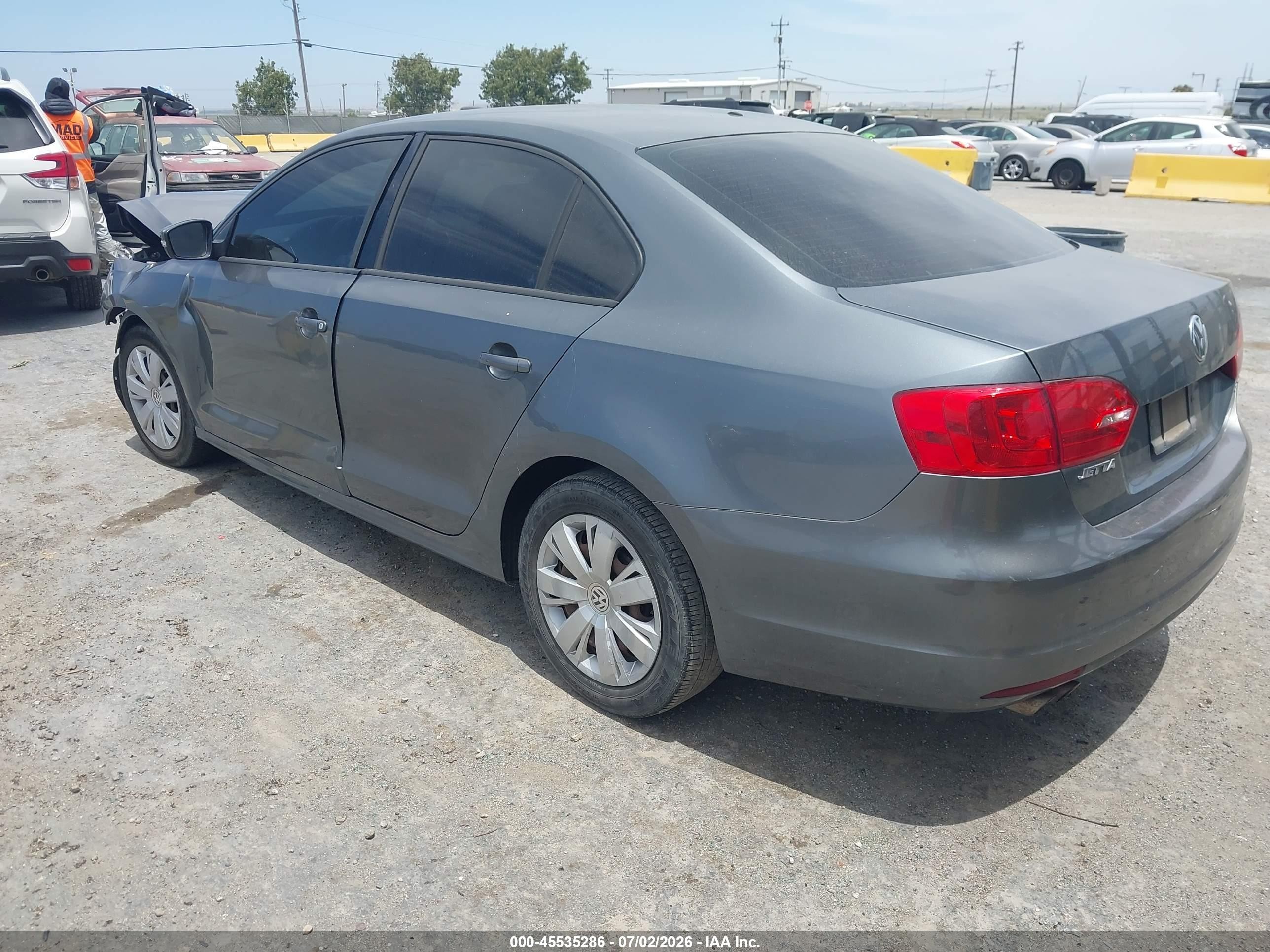 2012 Volkswagen Jetta 2.5l Se Gray vin: 3VWBP7AJ4CM003759