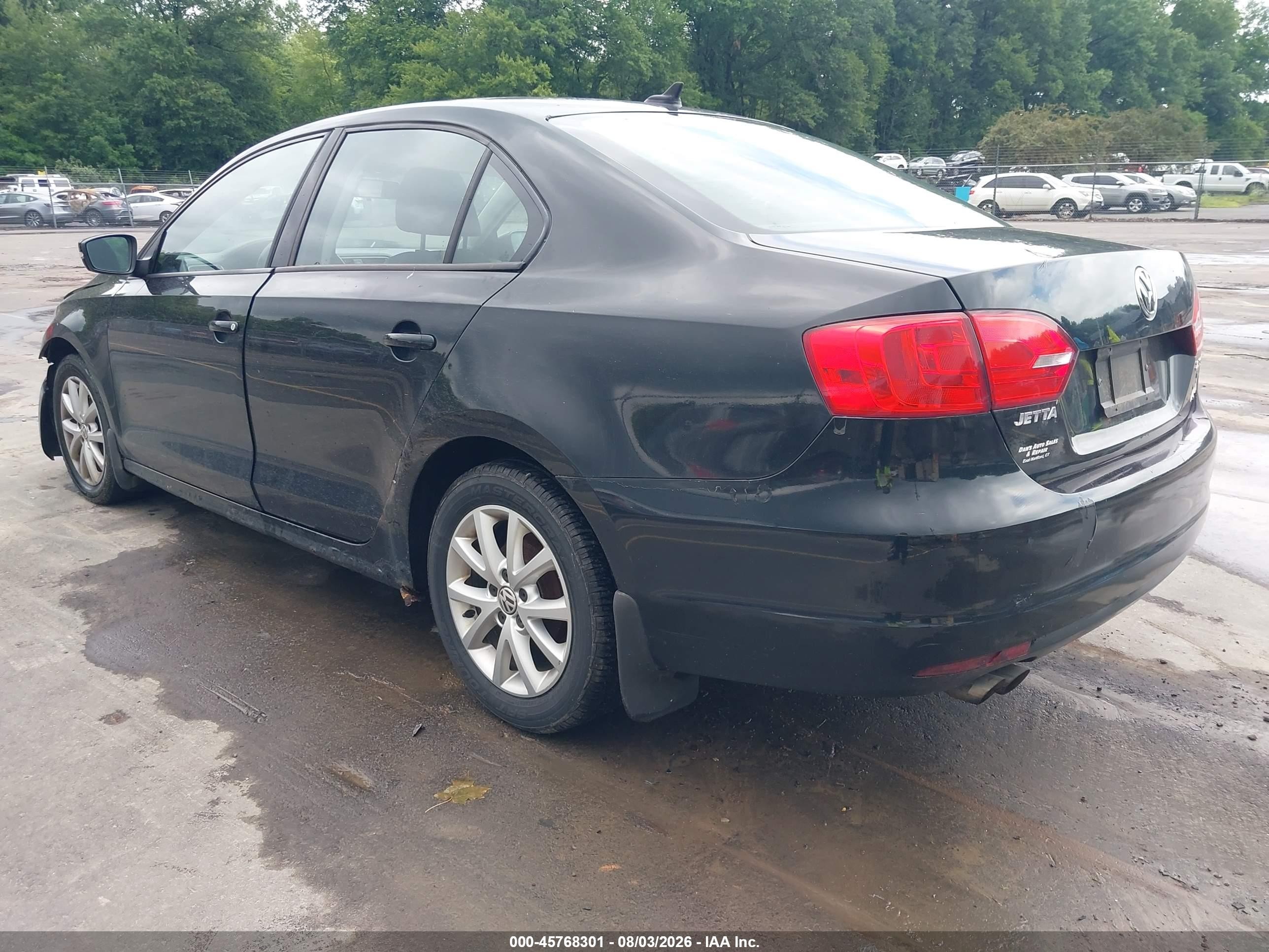 2012 Volkswagen Jetta 2.5l Se Black vin: 3VWBP7AJ9CM319108