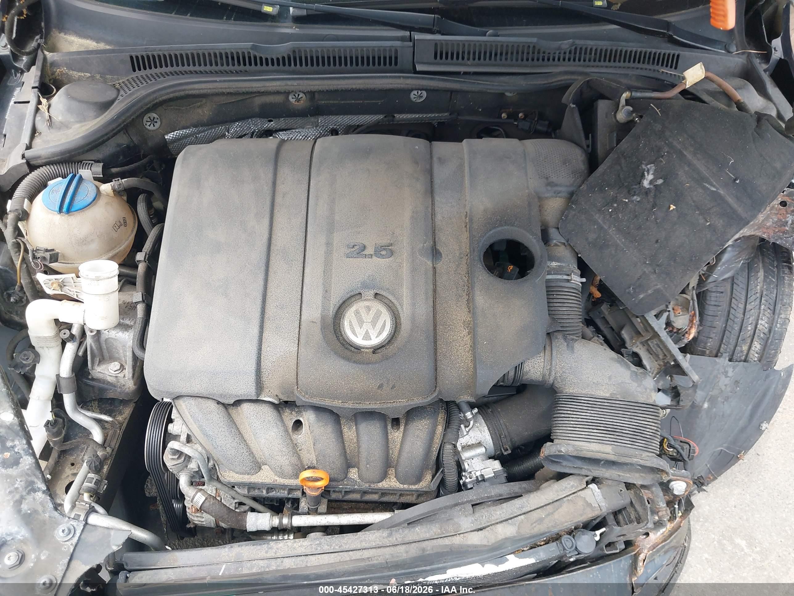 2013 Volkswagen Jetta 2.5l Se Black vin: 3VWBP7AJ9DM355608