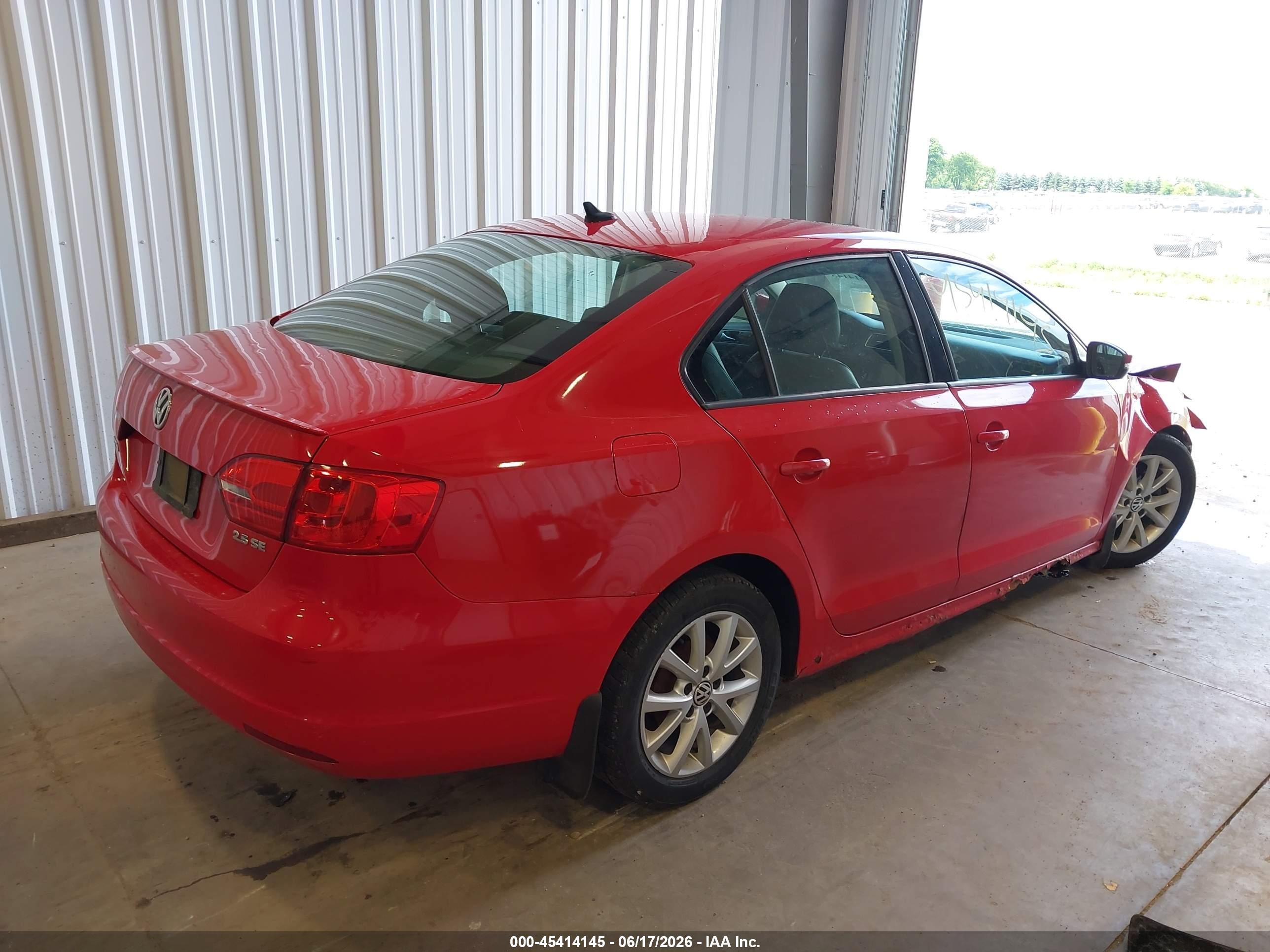 2012 Volkswagen Jetta 2.5l Se Red vin: 3VWBP7AJXCM322213