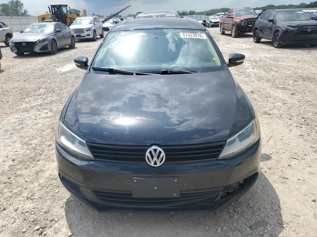 2012 Volkswagen Jetta Se Black vin: 3VWBP7AJXCM452279