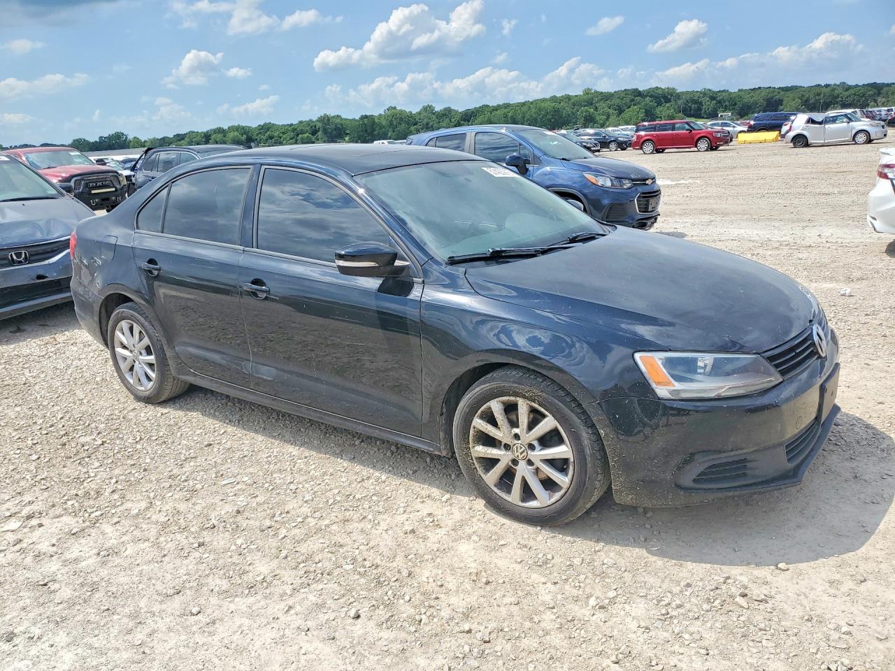 2012 Volkswagen Jetta Se Black vin: 3VWBP7AJXCM452279
