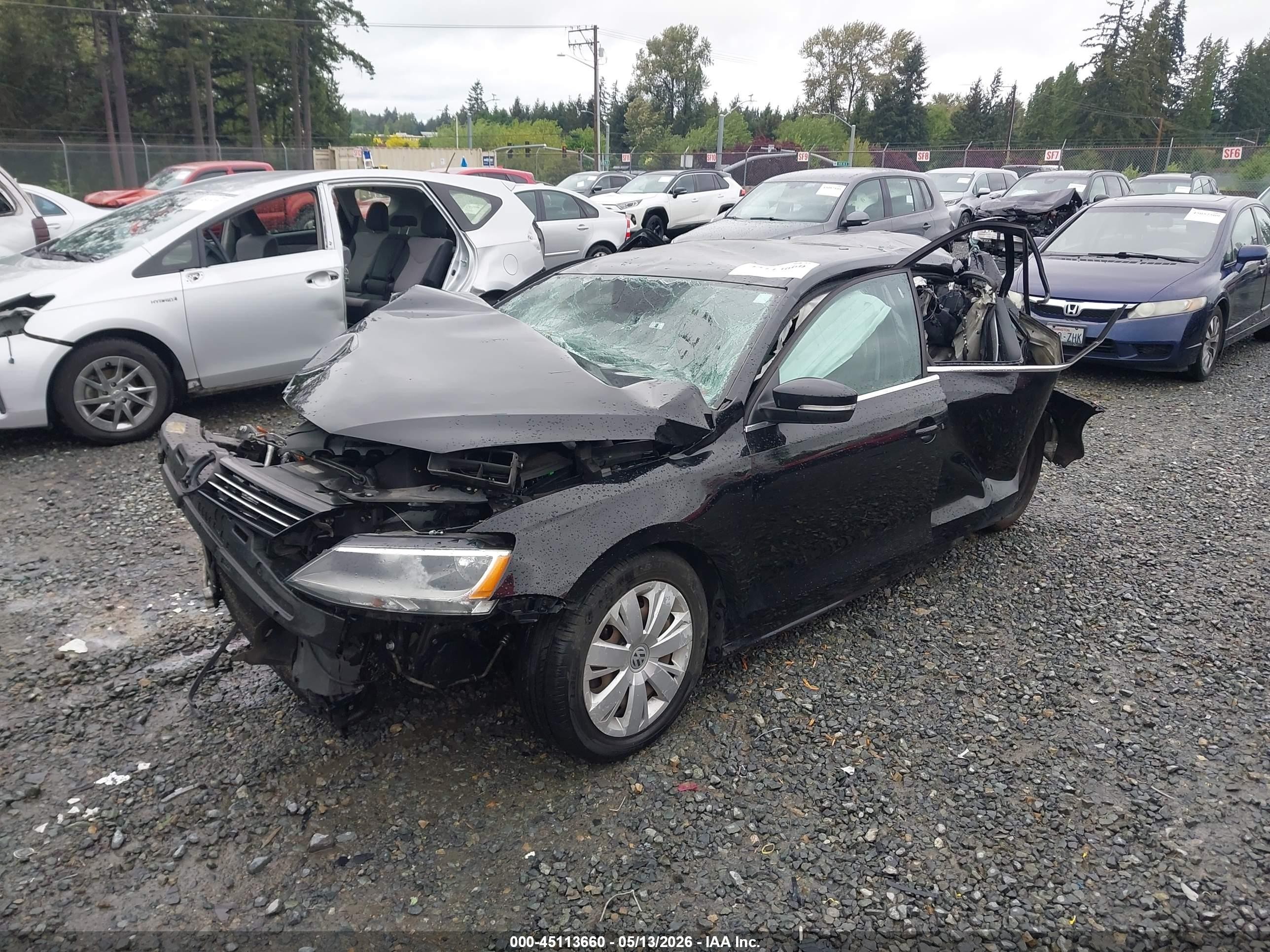 2013 Volkswagen Jetta 2.5l Se Black vin: 3VWBP7AJXDM420210