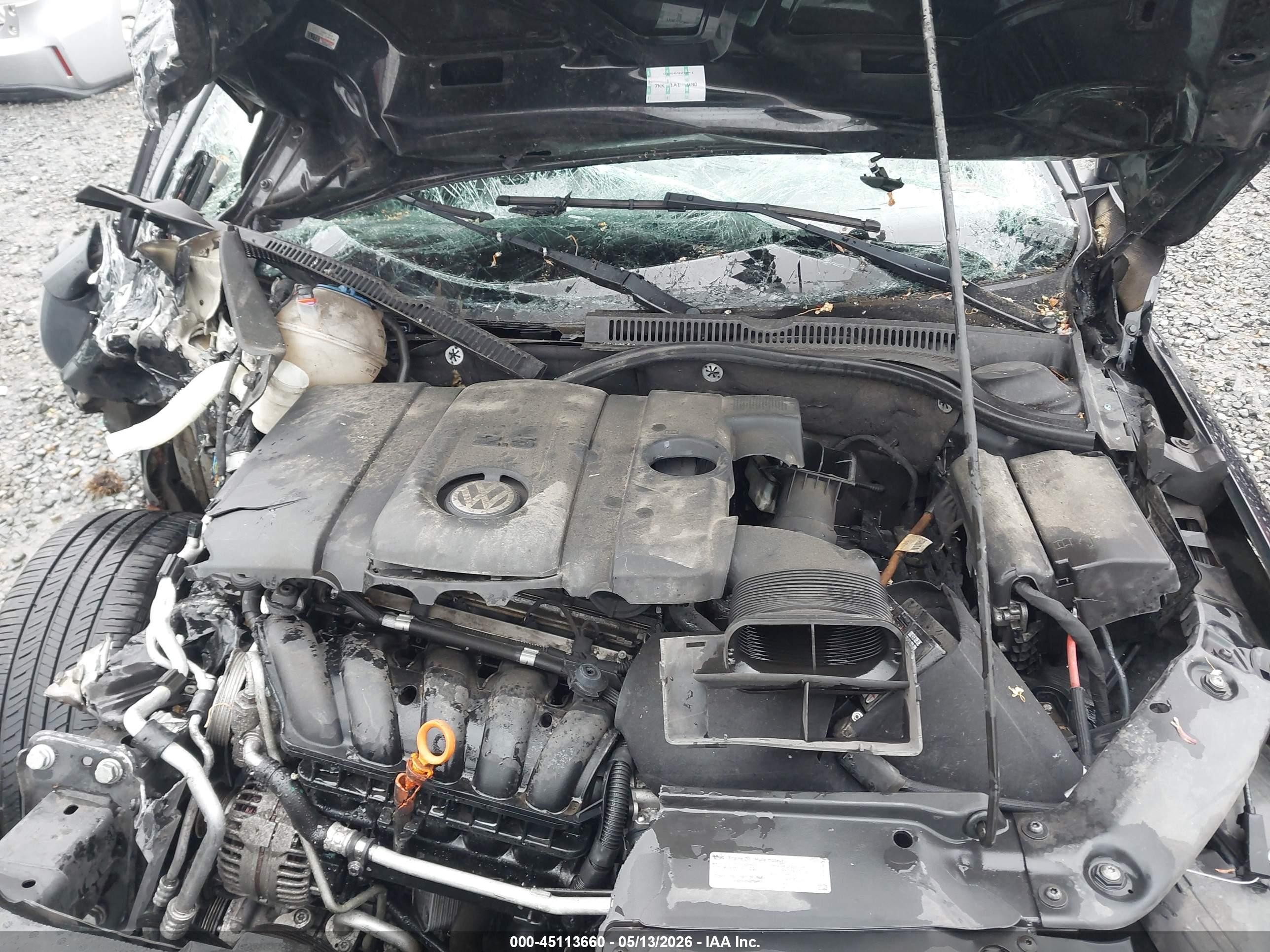 2013 Volkswagen Jetta 2.5l Se Black vin: 3VWBP7AJXDM420210
