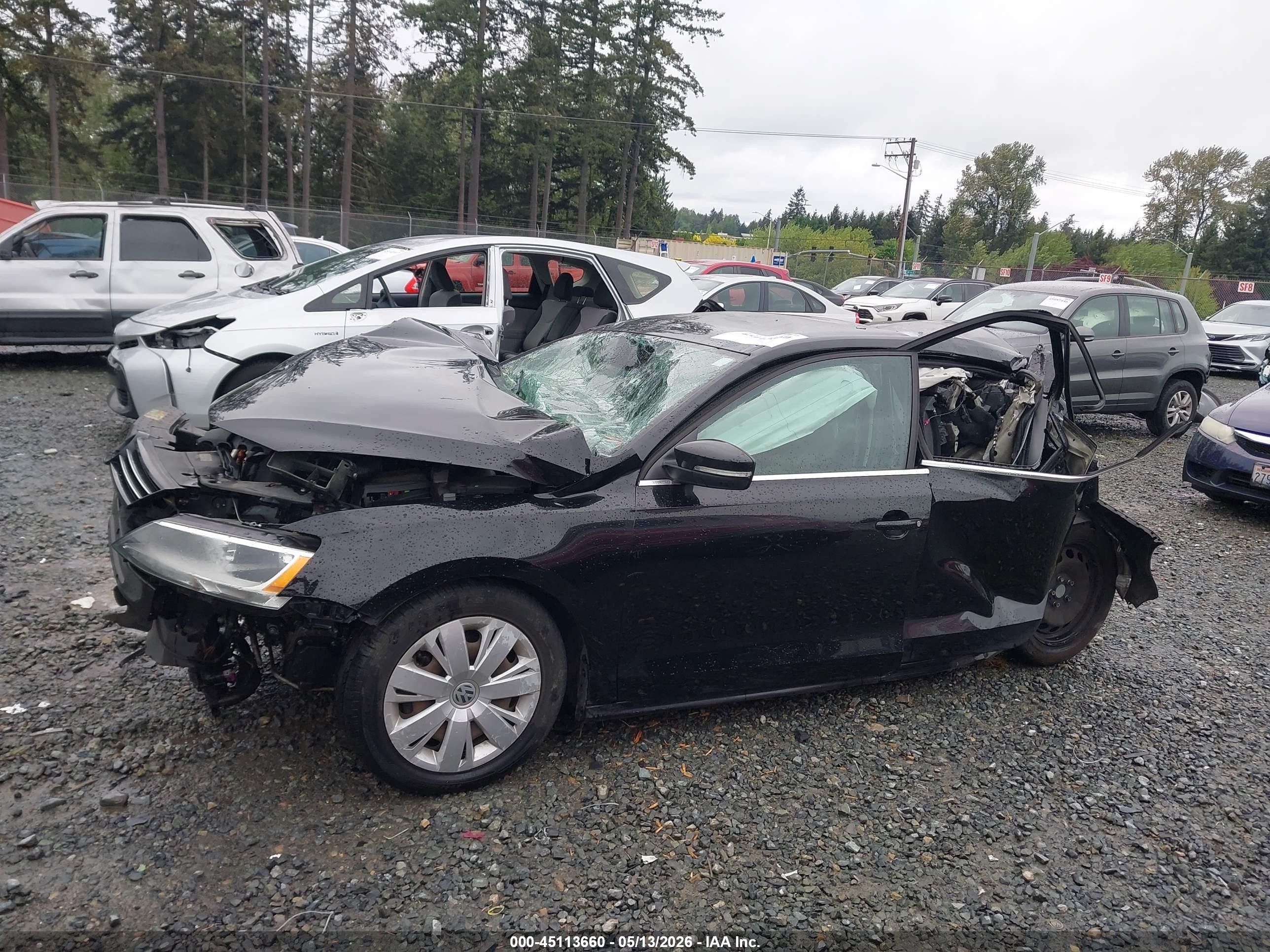 2013 Volkswagen Jetta 2.5l Se Black vin: 3VWBP7AJXDM420210