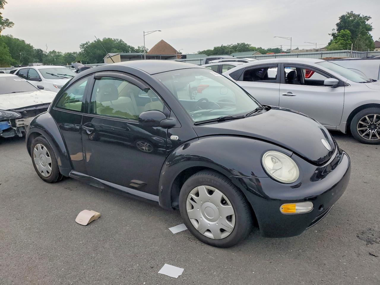 2001 Volkswagen New Beetle Gl Black vin: 3VWBS21C21M419230