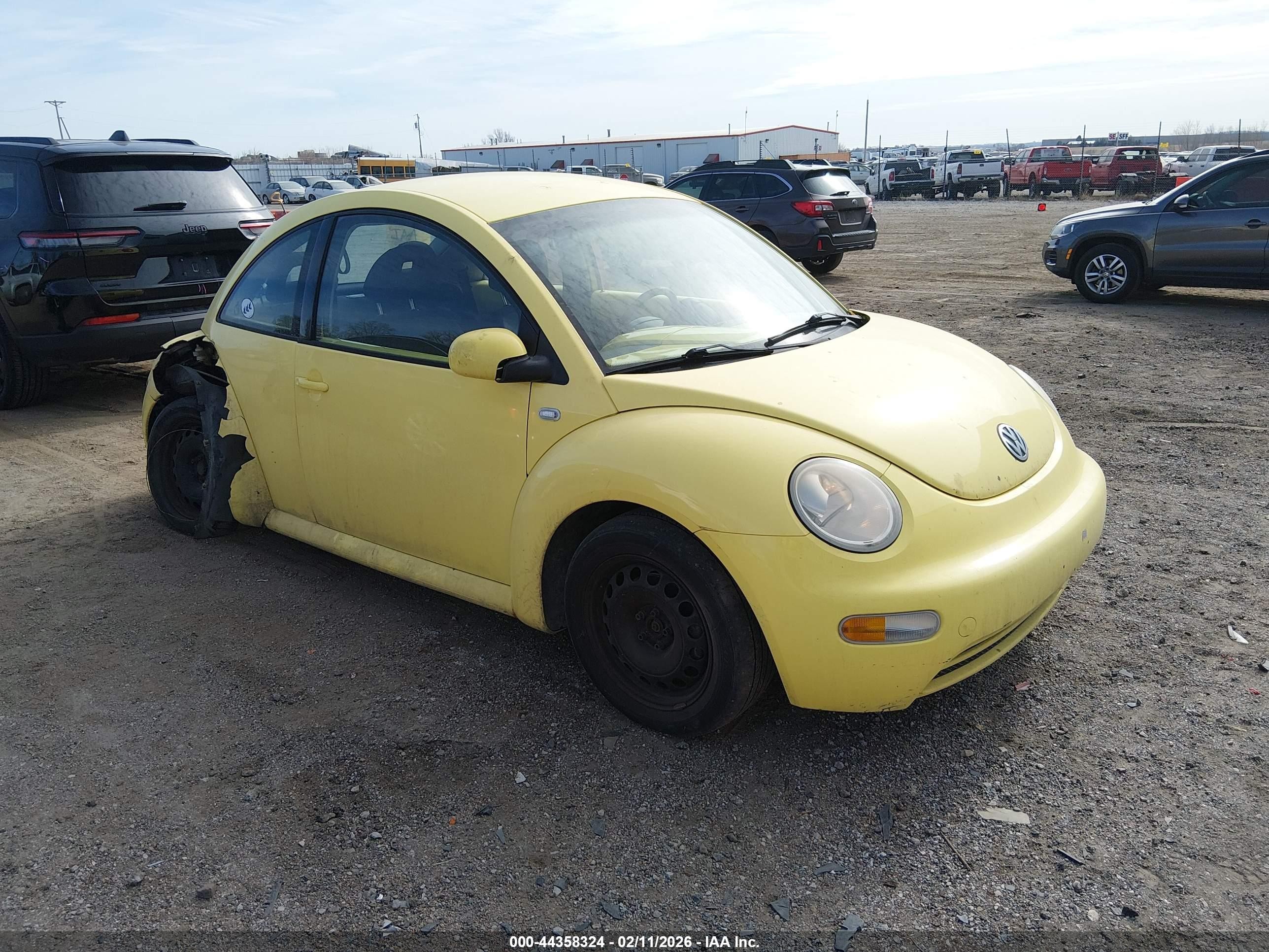 2001 Volkswagen New Beetle Gl Yellow vin: 3VWBS21C91M419726