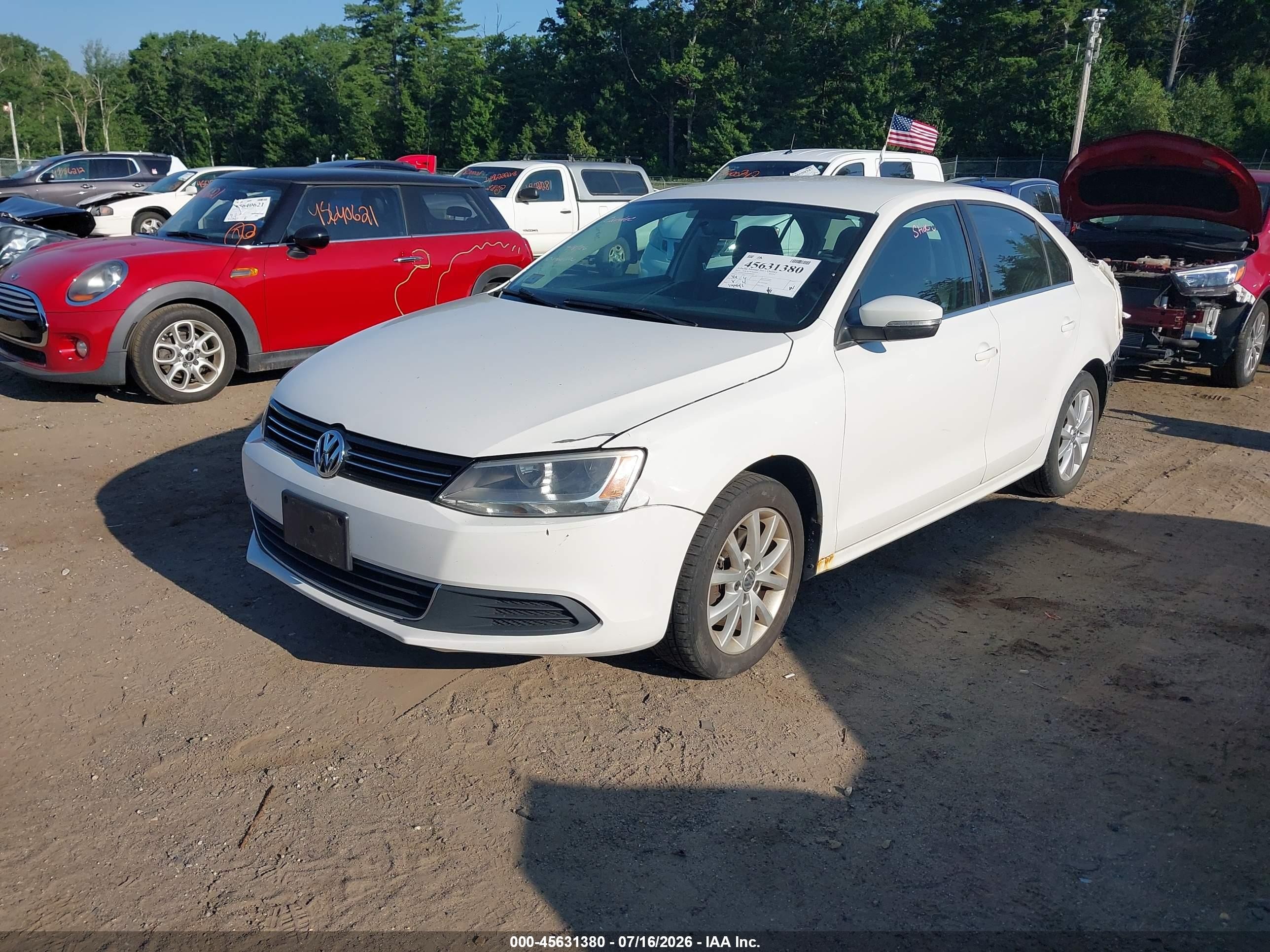 2013 Volkswagen Jetta 2.5l Se White vin: 3VWBX7AJ1DM401044