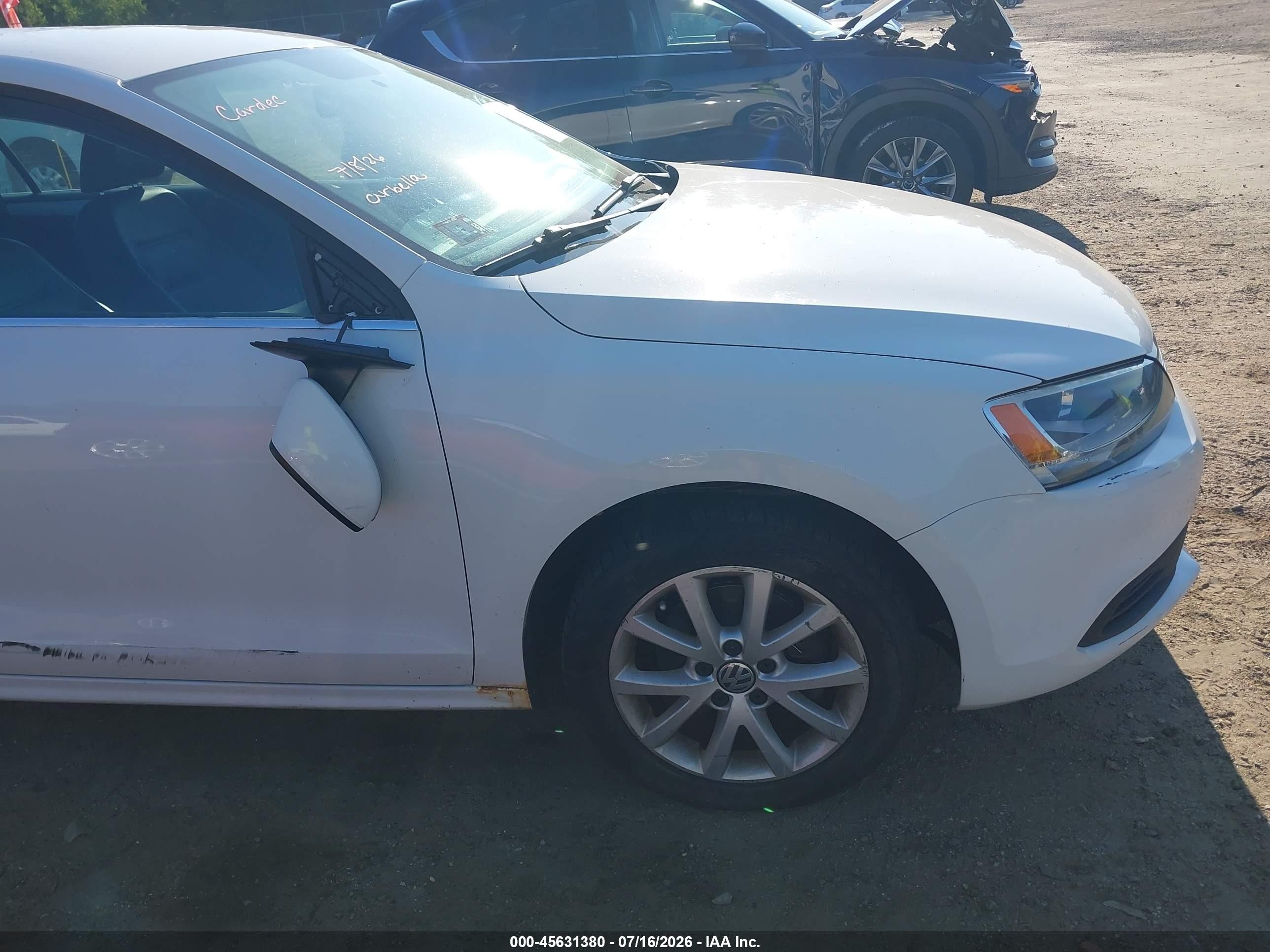 2013 Volkswagen Jetta 2.5l Se White vin: 3VWBX7AJ1DM401044