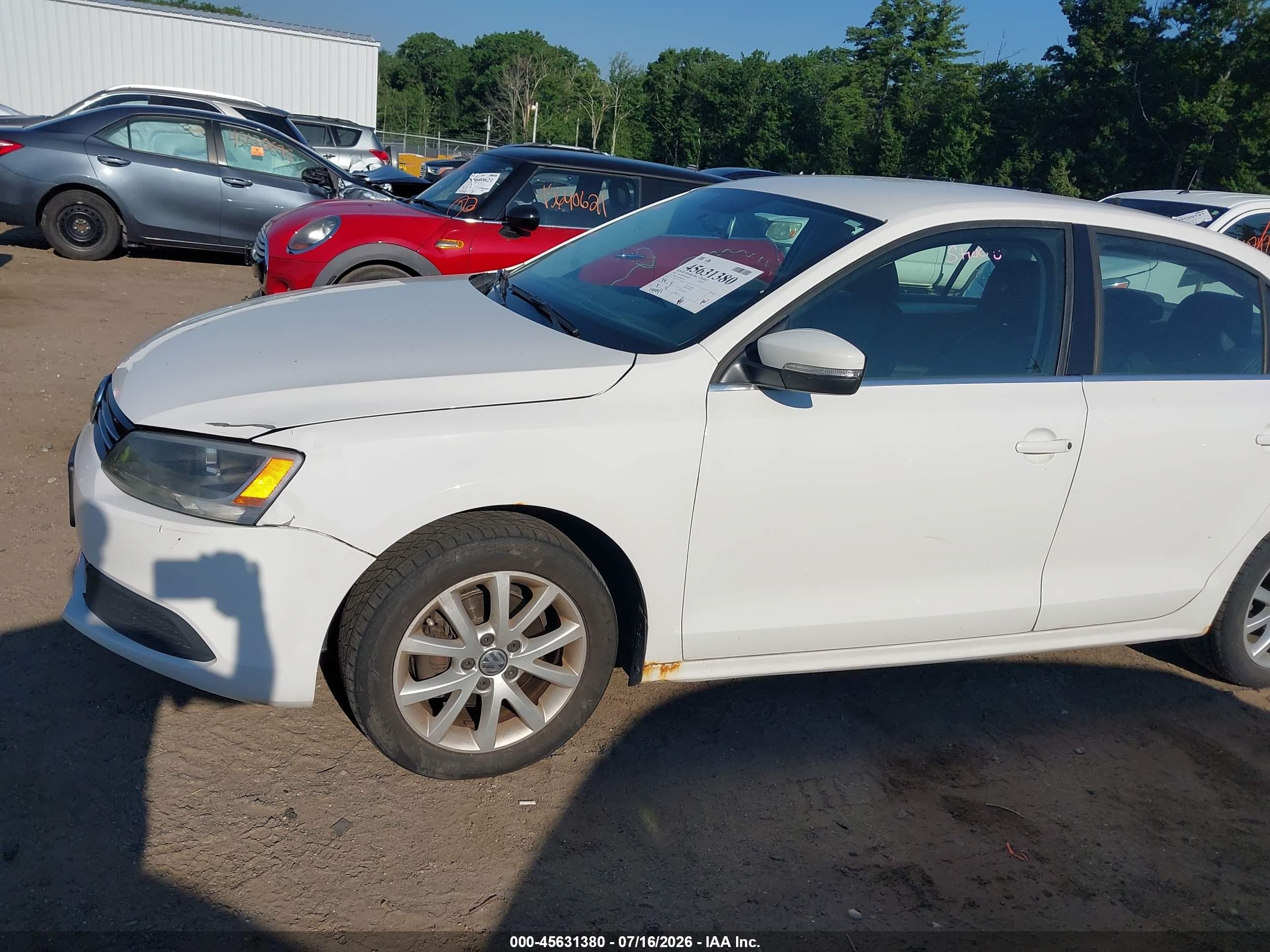 2013 Volkswagen Jetta 2.5l Se White vin: 3VWBX7AJ1DM401044