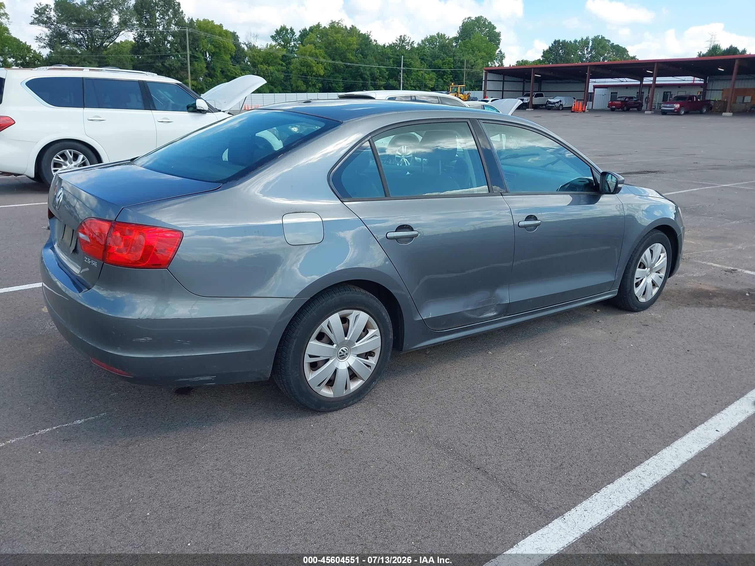2012 Volkswagen Jetta 2.5l Se Gray vin: 3VWBX7AJ3CM473619