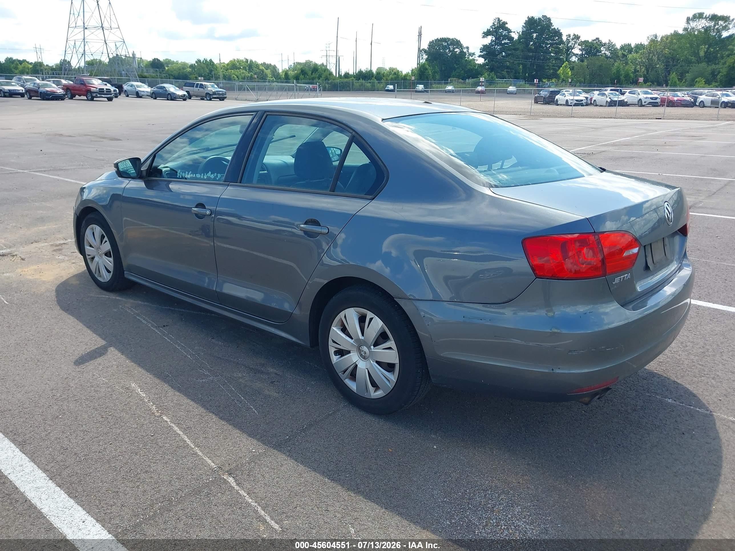 2012 Volkswagen Jetta 2.5l Se Gray vin: 3VWBX7AJ3CM473619