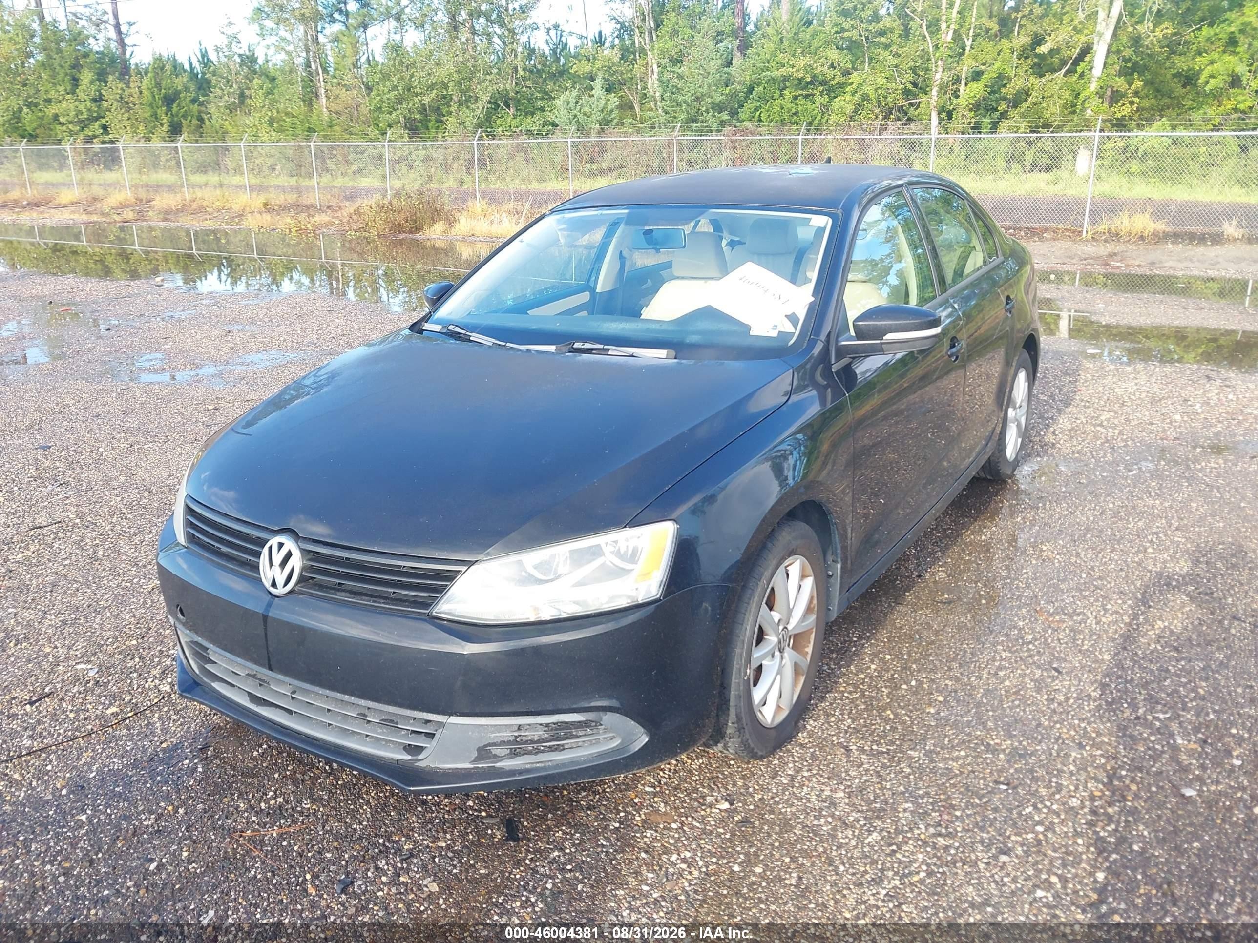 2012 Volkswagen Jetta 2.5l Se Black vin: 3VWBX7AJ9CM031122