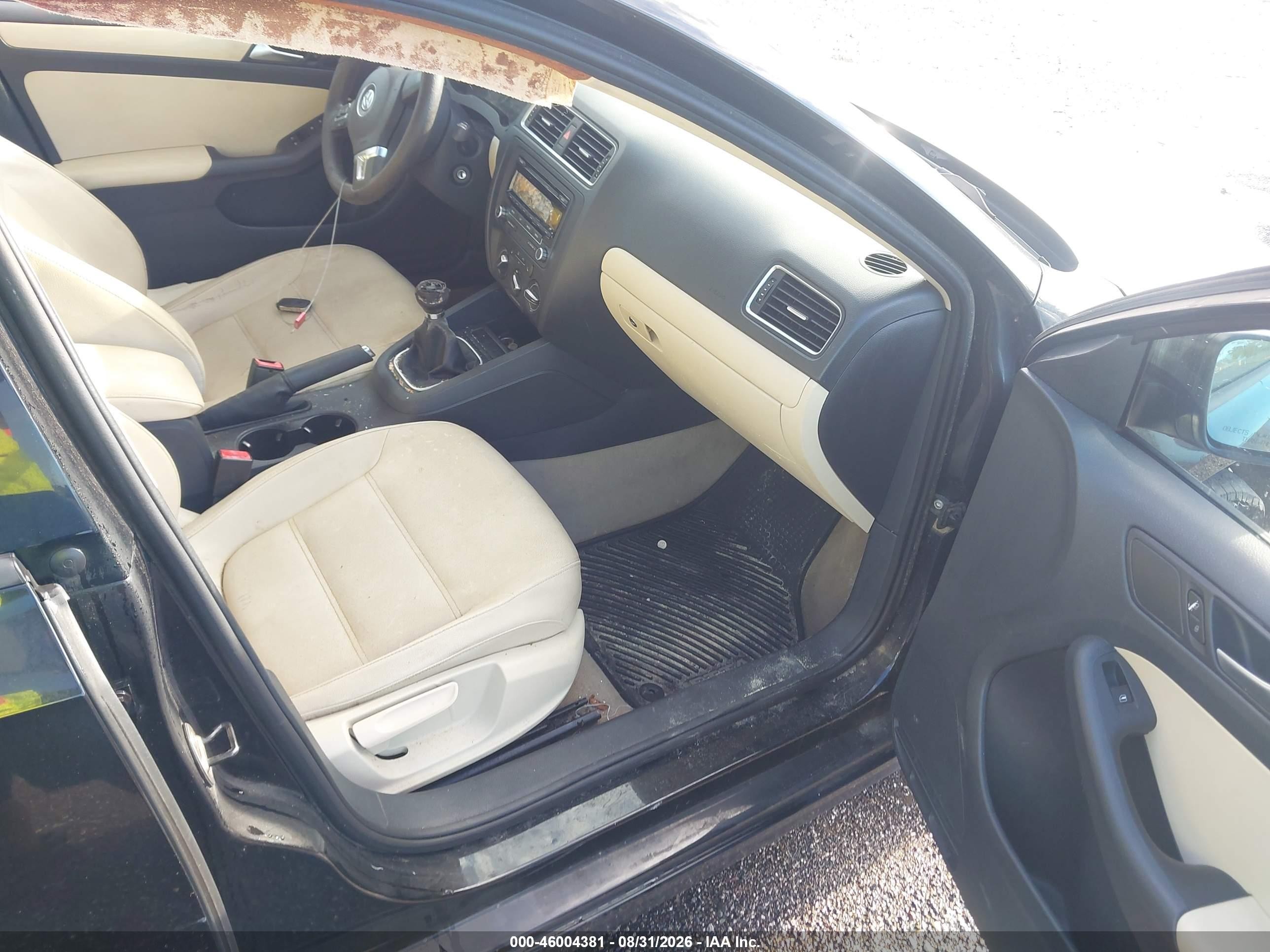 2012 Volkswagen Jetta 2.5l Se Black vin: 3VWBX7AJ9CM031122