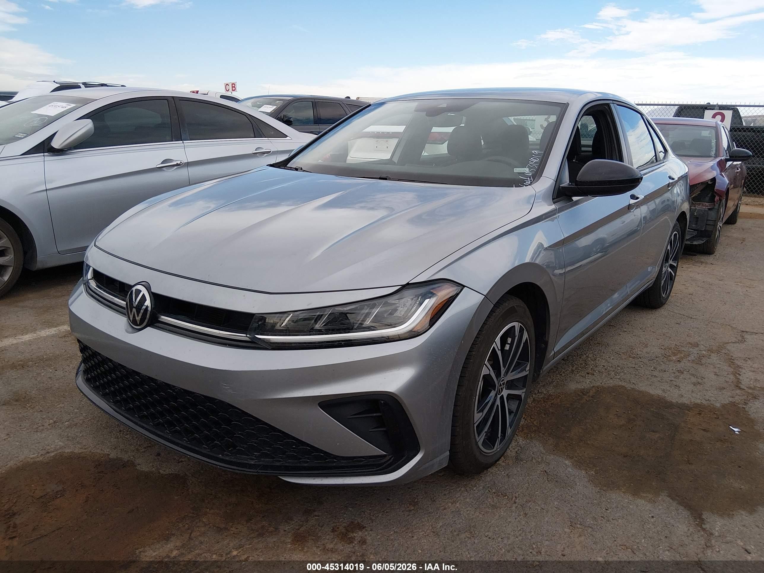 2025 Volkswagen Jetta 1.5t Sport Серый vin: 3VWBX7BU9SM006583
