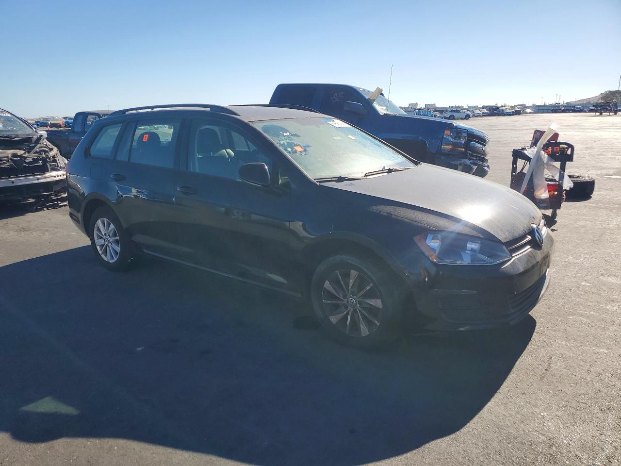 2015 Volkswagen Golf Sportwagen S Черный vin: 3VWC17AU4FM519320