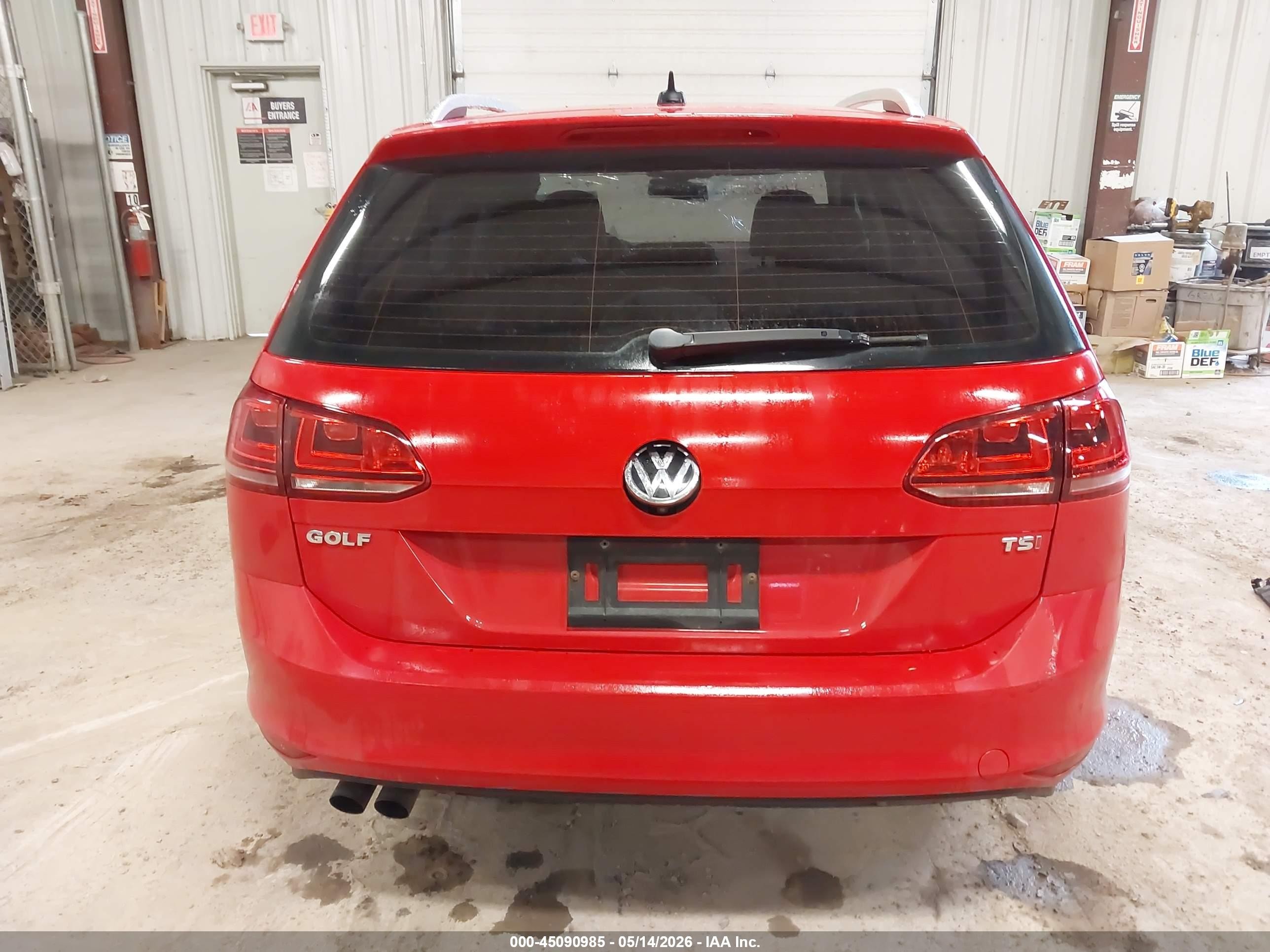 2015 Volkswagen Golf Sportwagen Tsi Sel 4-door Red vin: 3VWC17AU5FM503868