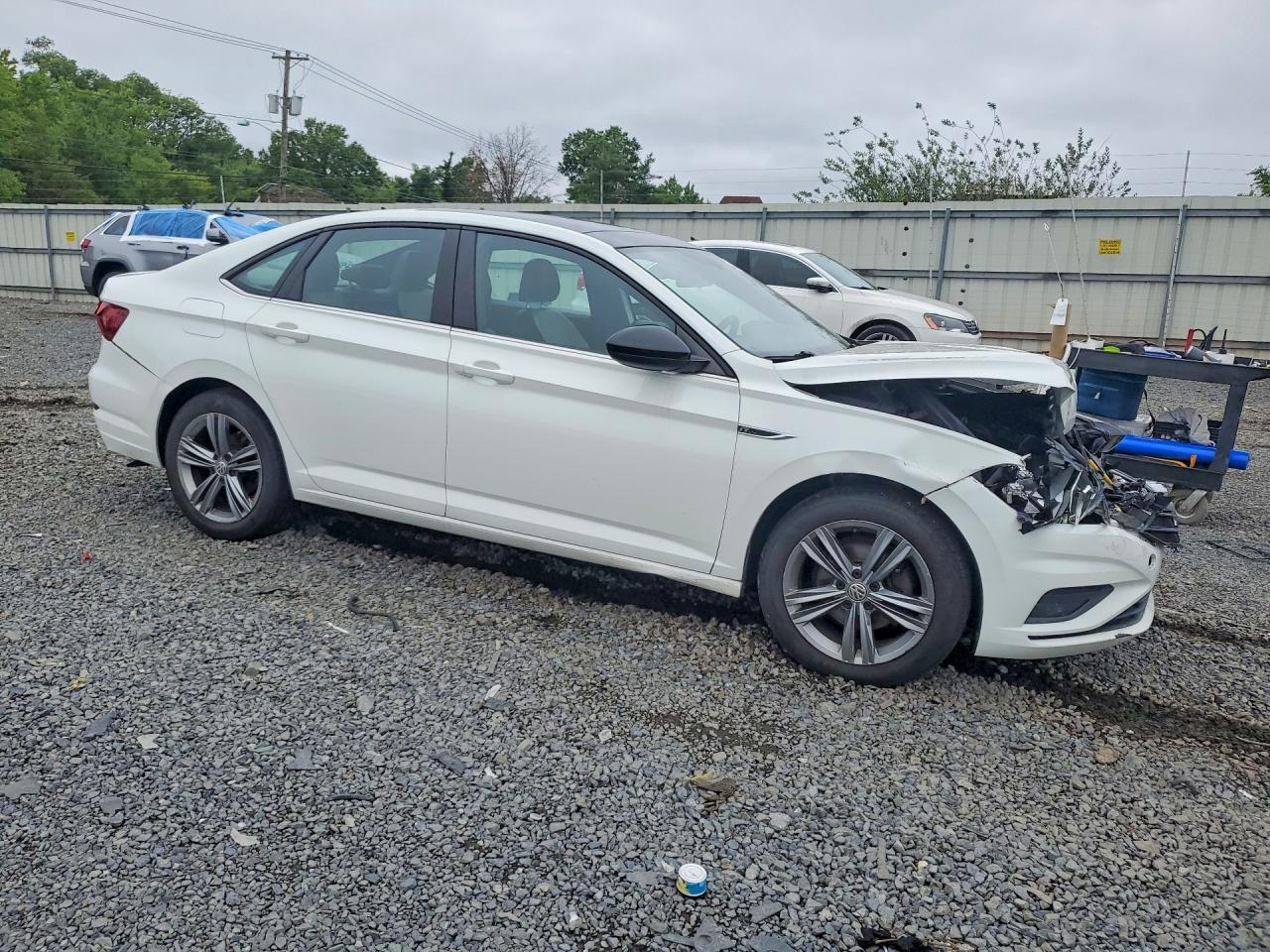 2019 Volkswagen Jetta S White vin: 3VWC57BU0KM099486