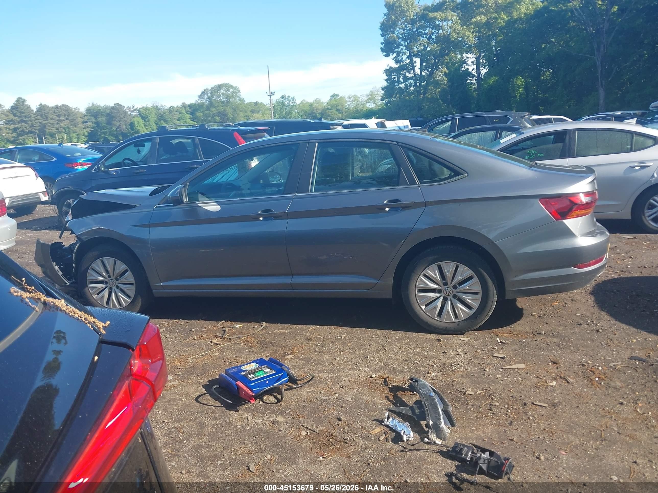 2019 Volkswagen Jetta 1.4t R-line/1.4t S/1.4t Se Gray vin: 3VWC57BU1KM136609