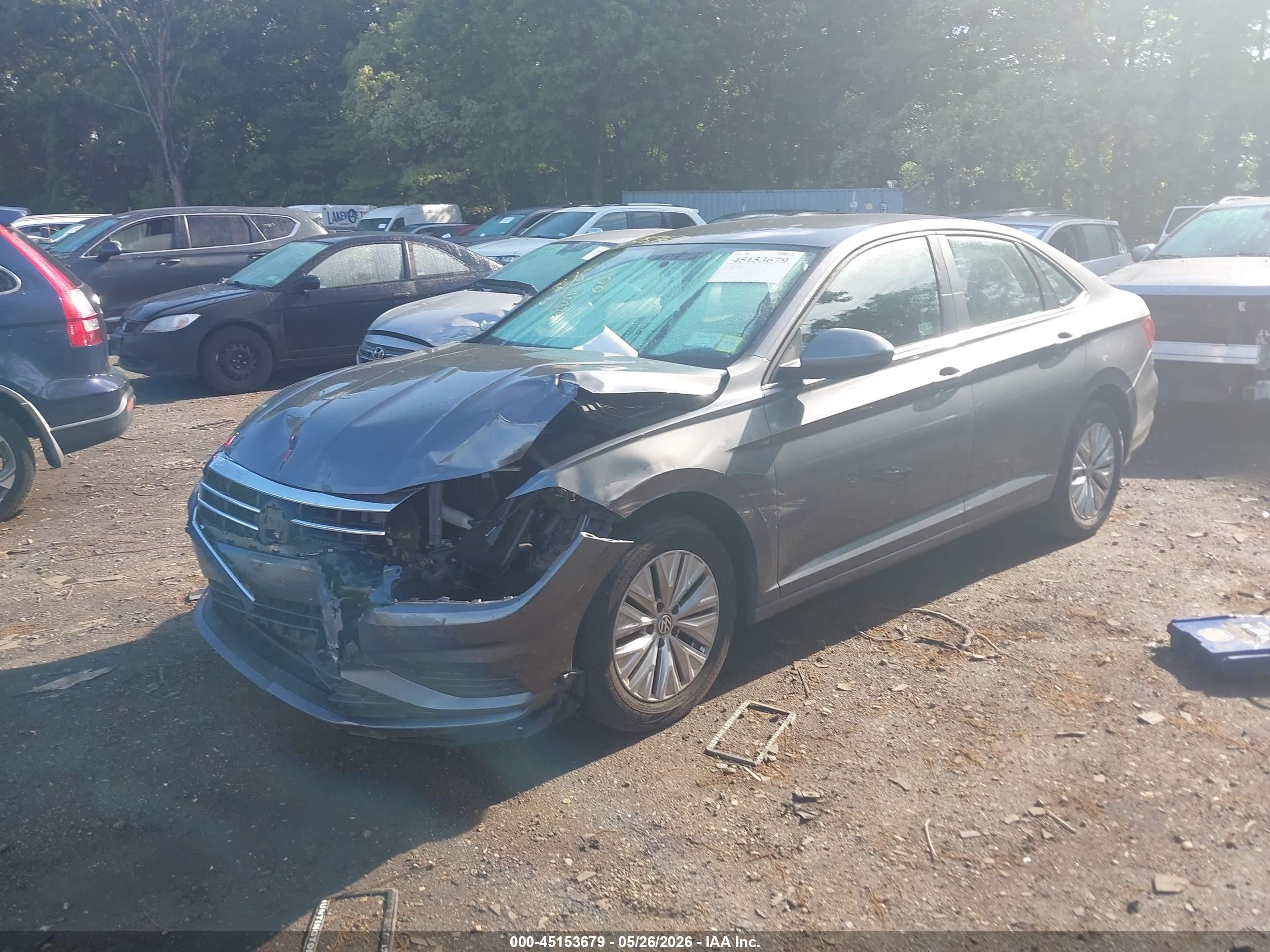 2019 Volkswagen Jetta 1.4t R-line/1.4t S/1.4t Se Gray vin: 3VWC57BU1KM136609