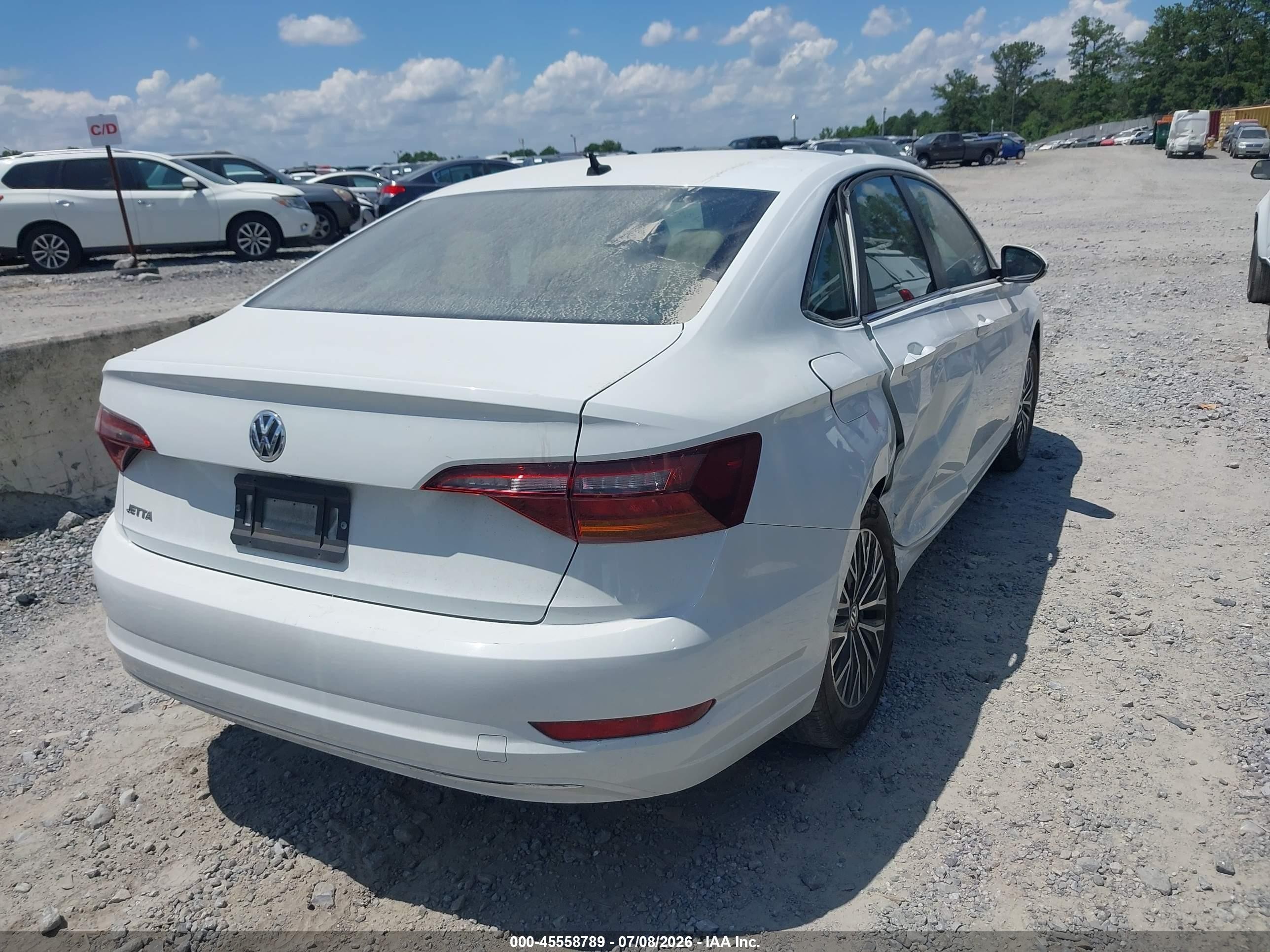 2019 Volkswagen Jetta 1.4t R-line/1.4t S/1.4t Se White vin: 3VWC57BU1KM254336