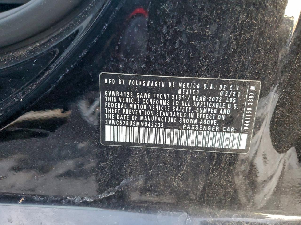 2021 Volkswagen Jetta S Black vin: 3VWC57BU2MM042239