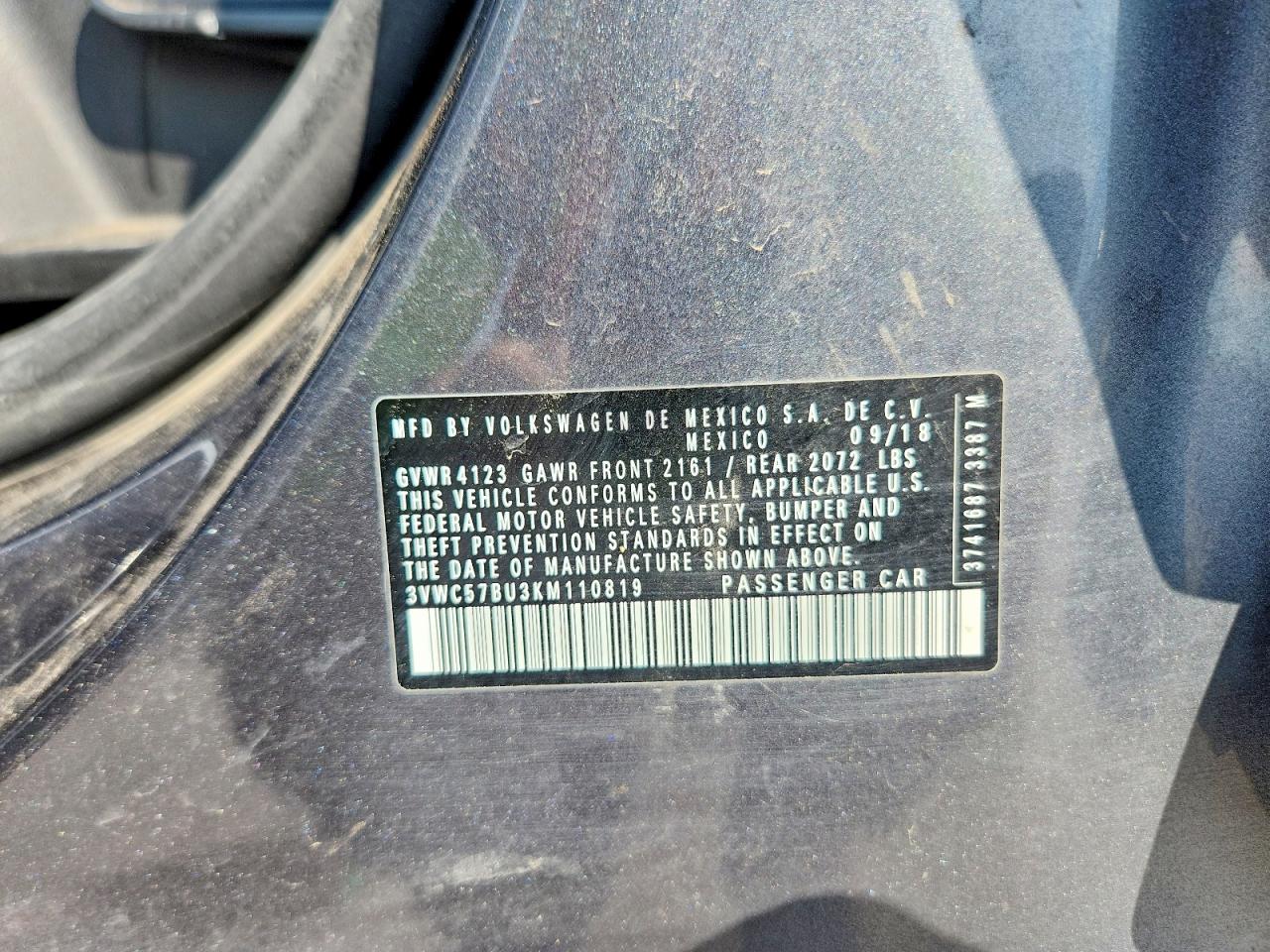 2019 Volkswagen Jetta S Серый vin: 3VWC57BU3KM110819