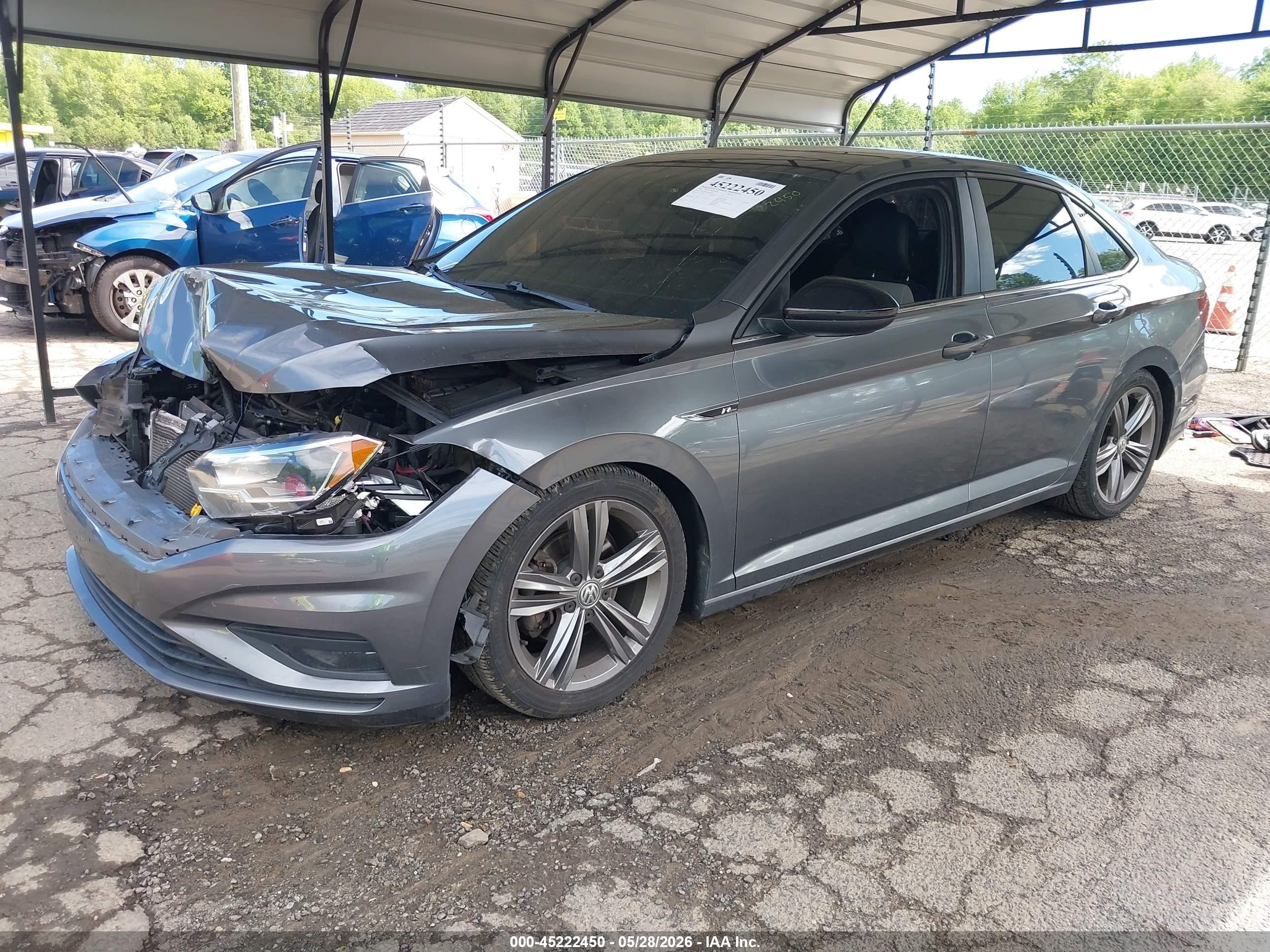 2019 Volkswagen Jetta 1.4t R-line/1.4t S/1.4t Se Gray vin: 3VWC57BU4KM102406