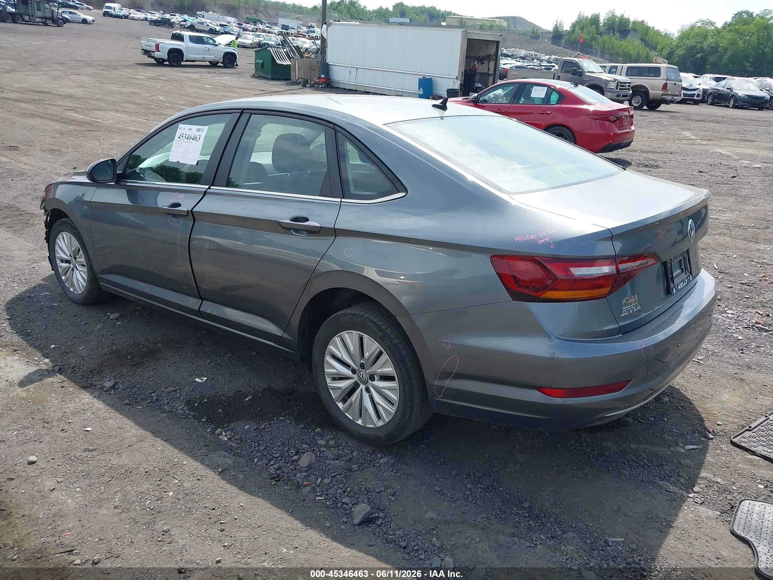 2019 Volkswagen Jetta 1.4t R-line/1.4t S/1.4t Se Gray vin: 3VWC57BU6KM249617