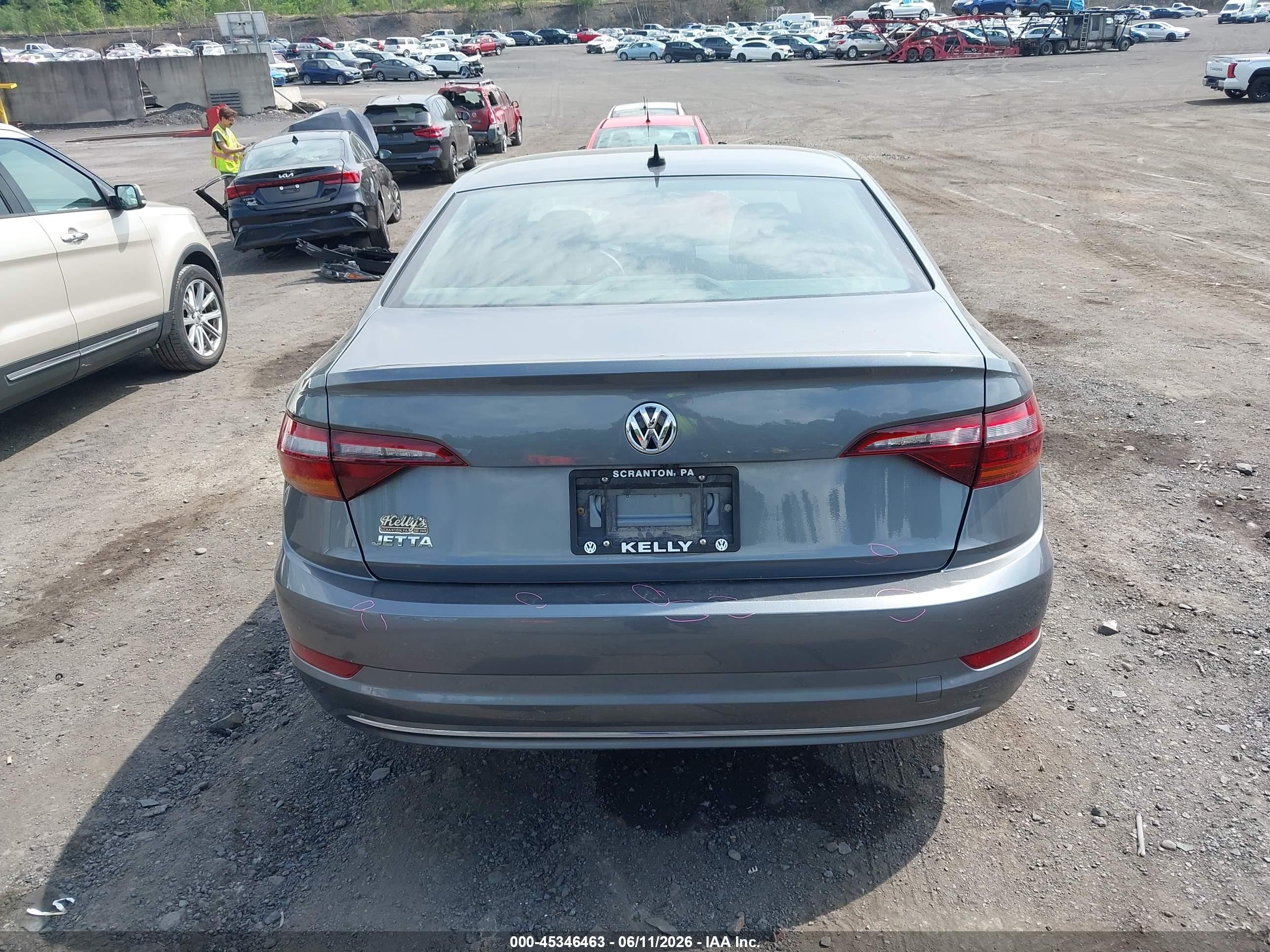 2019 Volkswagen Jetta 1.4t R-line/1.4t S/1.4t Se Gray vin: 3VWC57BU6KM249617