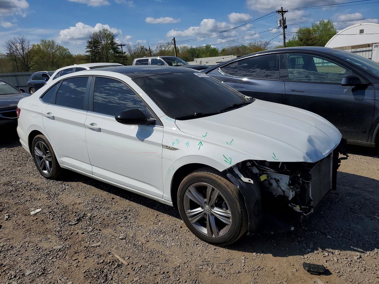 2019 Volkswagen Jetta S Белый vin: 3VWC57BU7KM094219