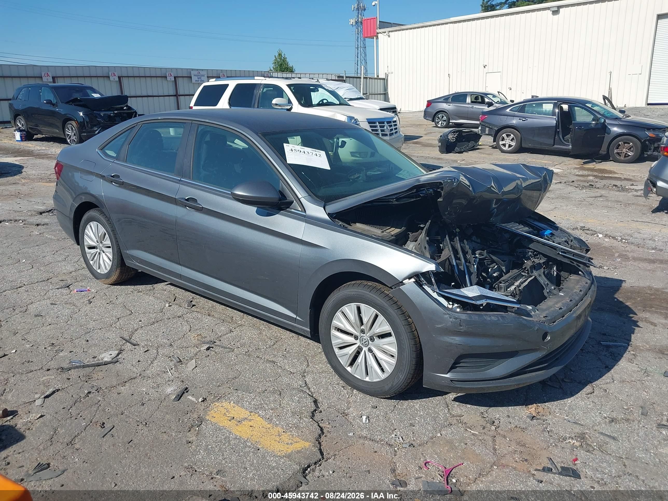 2019 Volkswagen Jetta 1.4t R-line/1.4t S/1.4t Se Gray vin: 3VWC57BU8KM087229