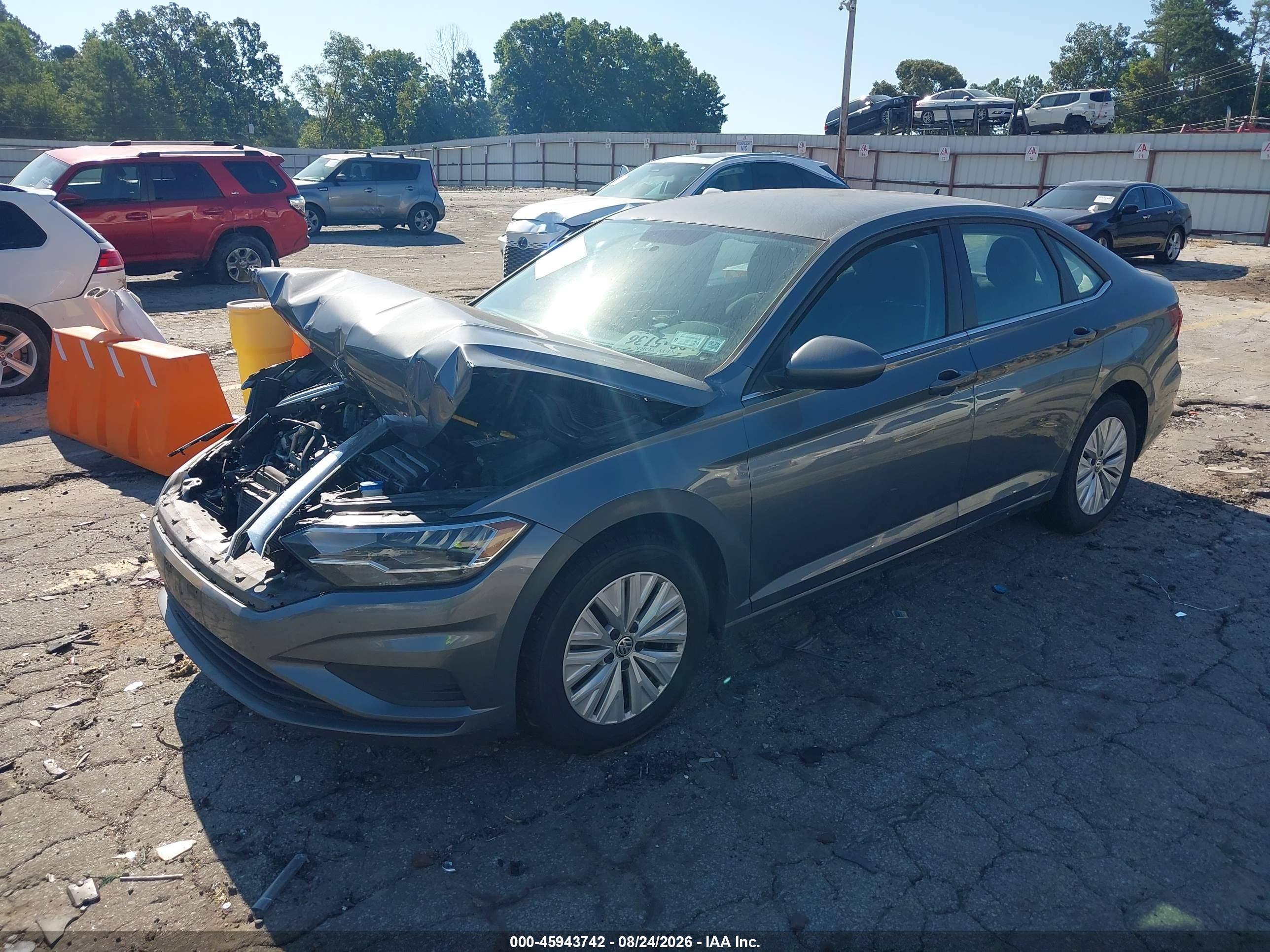 2019 Volkswagen Jetta 1.4t R-line/1.4t S/1.4t Se Gray vin: 3VWC57BU8KM087229