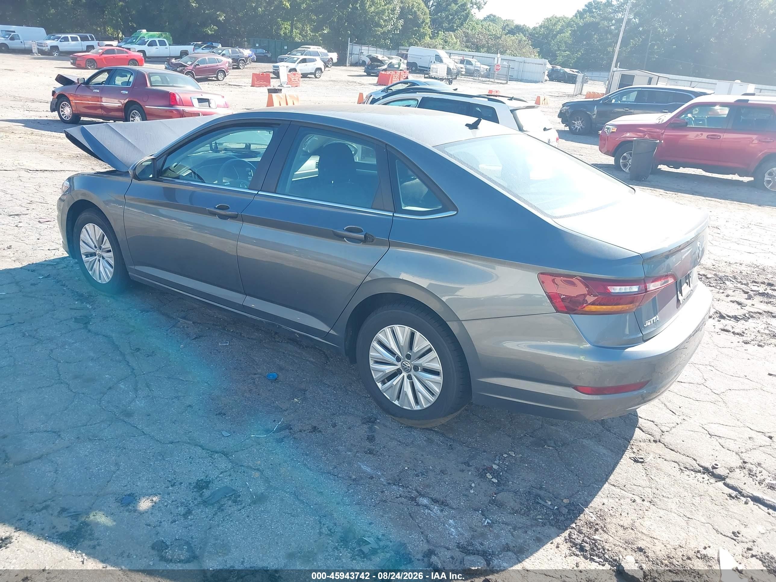 2019 Volkswagen Jetta 1.4t R-line/1.4t S/1.4t Se Gray vin: 3VWC57BU8KM087229