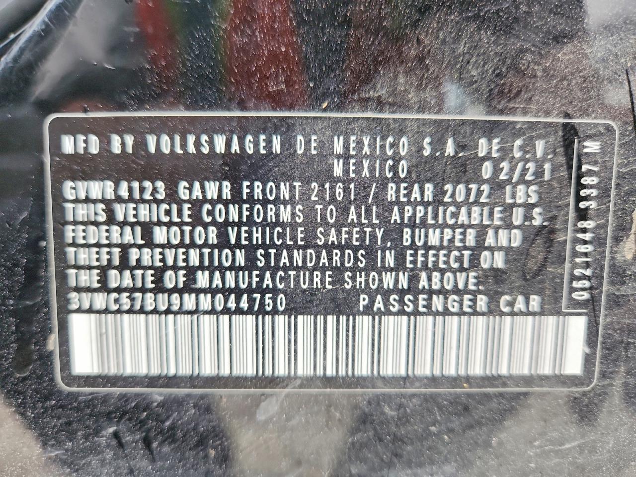 2021 Volkswagen Jetta S Black vin: 3VWC57BU9MM044750