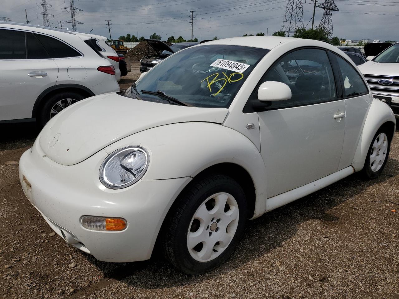 1999 Volkswagen New Beetle Gls White vin: 3VWCA21C2XM409992