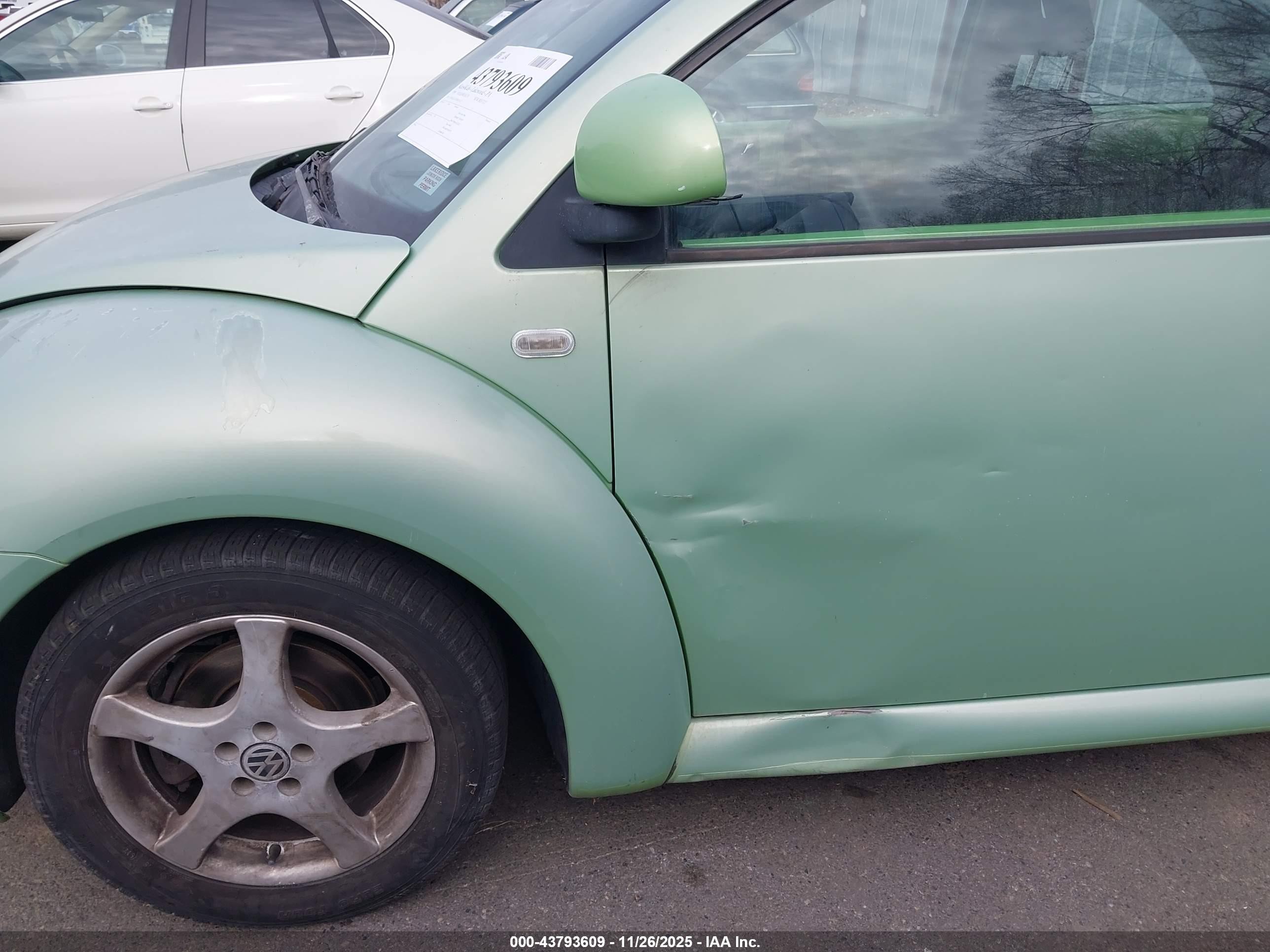 1999 Volkswagen New Beetle Gls Green vin: 3VWCA21C3XM421312