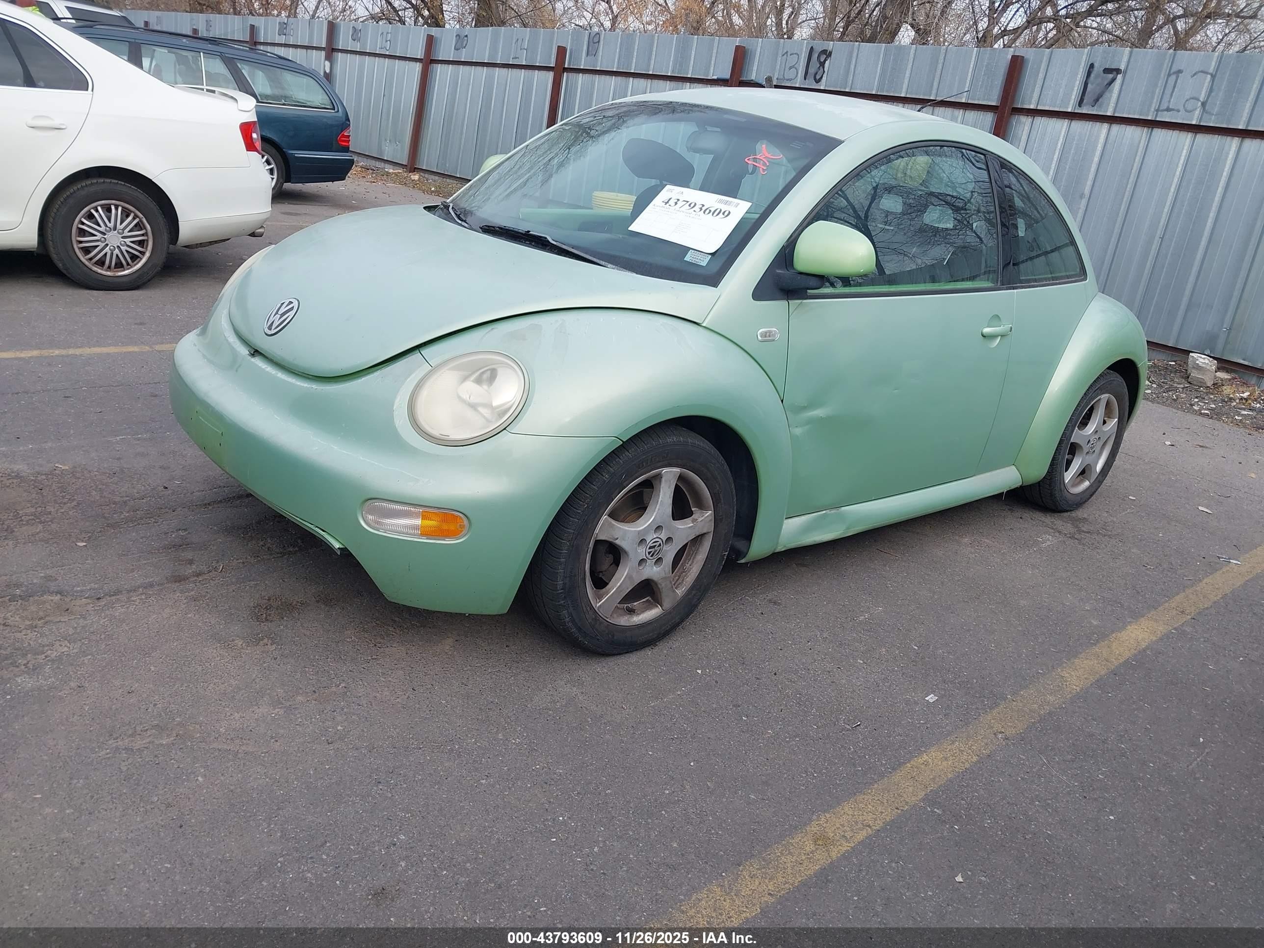 1999 Volkswagen New Beetle Gls Green vin: 3VWCA21C3XM421312