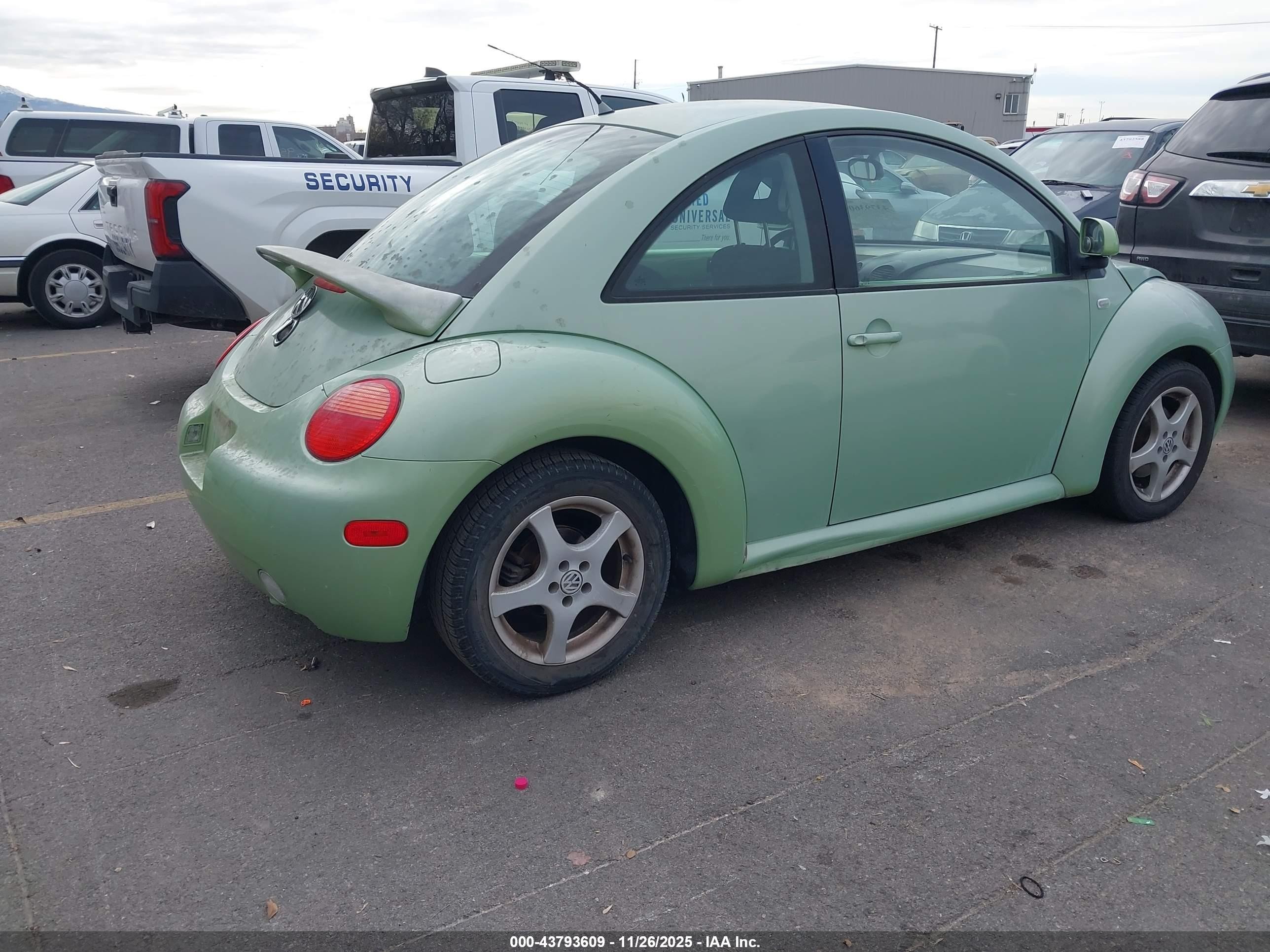 1999 Volkswagen New Beetle Gls Green vin: 3VWCA21C3XM421312