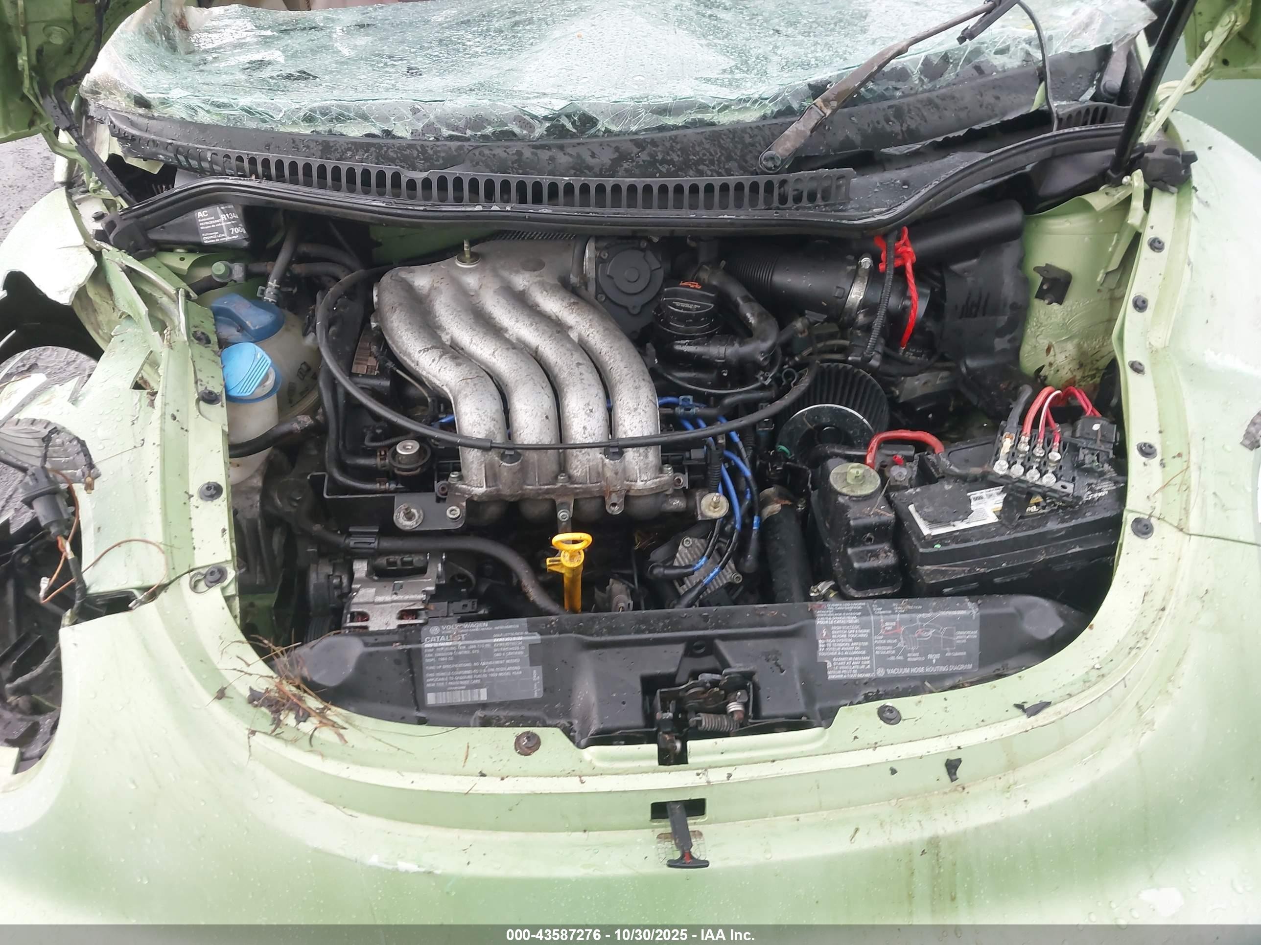 1999 Volkswagen New Beetle Gls Green vin: 3VWCA21C7XM422916
