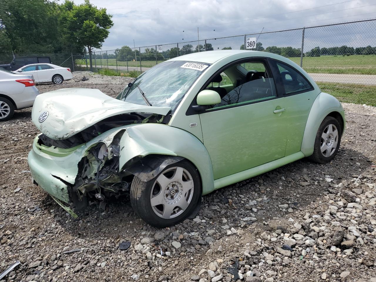 1999 Volkswagen New Beetle Gls Green vin: 3VWCA21C7XM428859