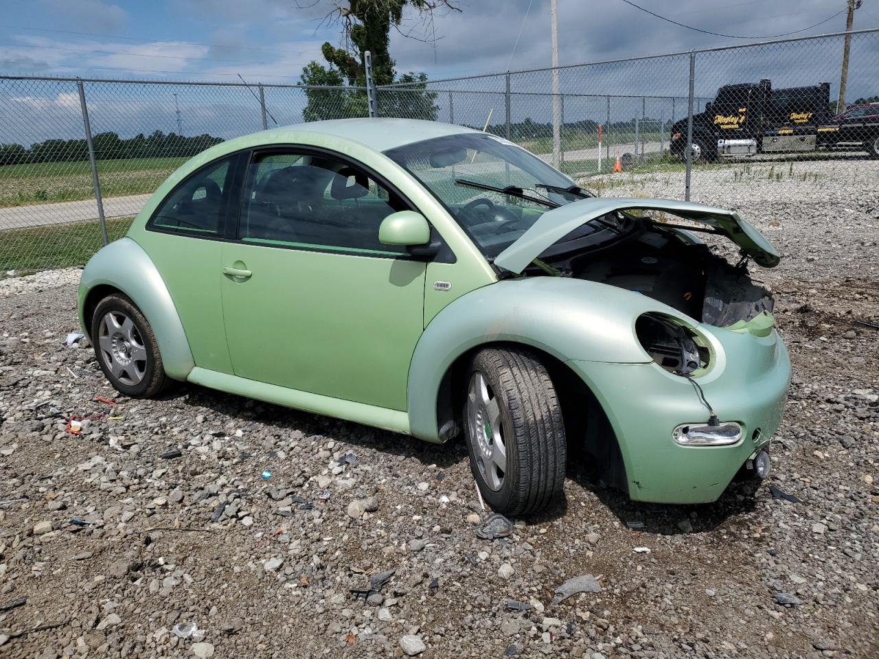 1999 Volkswagen New Beetle Gls Green vin: 3VWCA21C7XM428859
