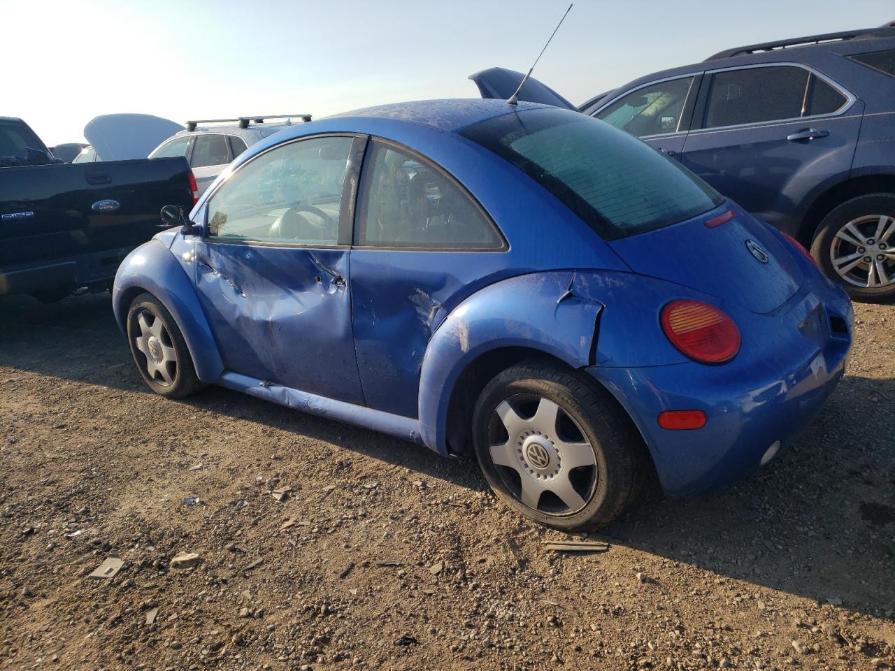 1999 Volkswagen New Beetle Gls Blue vin: 3VWCA21C7XM434693