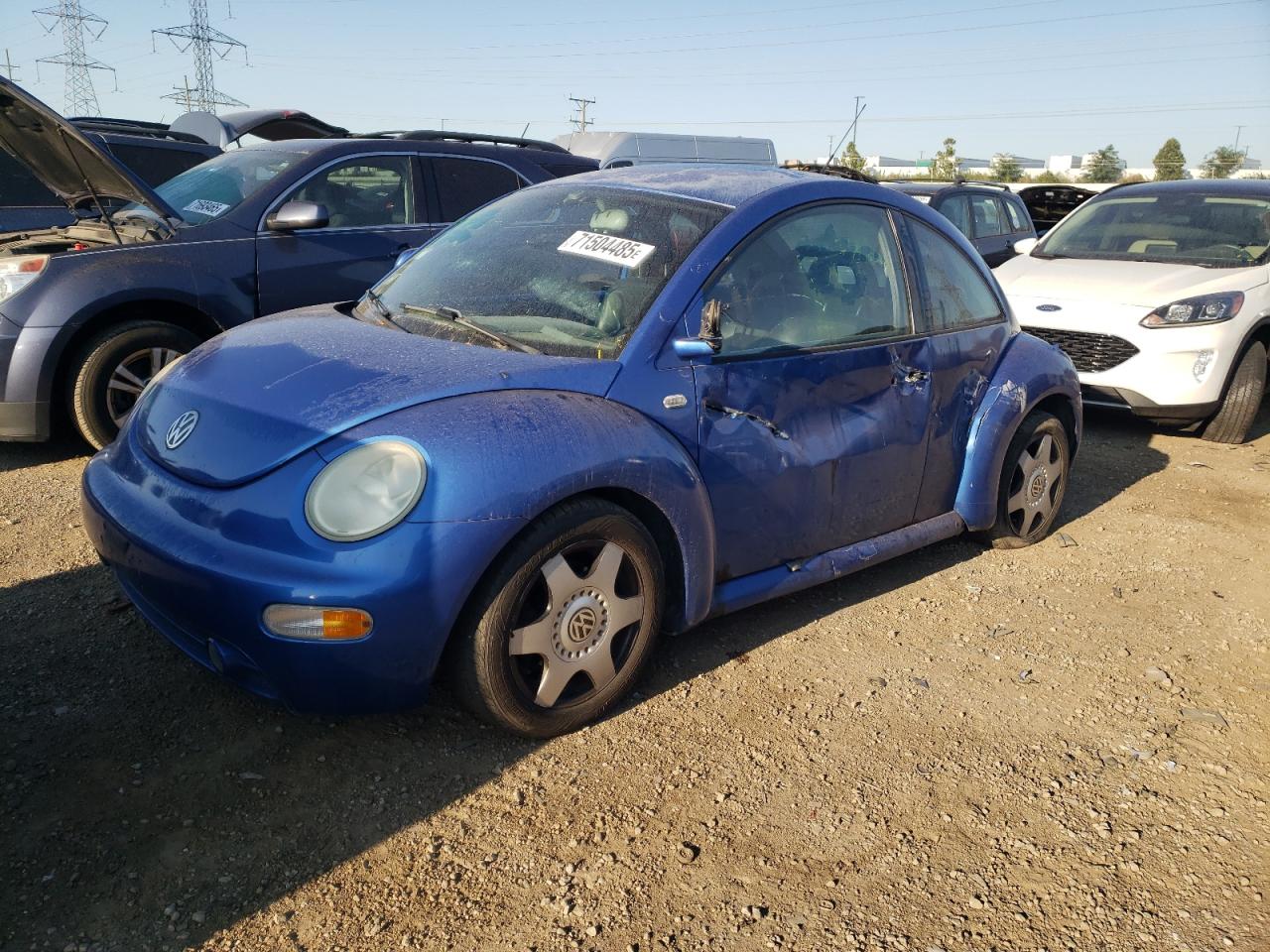 1999 Volkswagen New Beetle Gls Blue vin: 3VWCA21C7XM434693