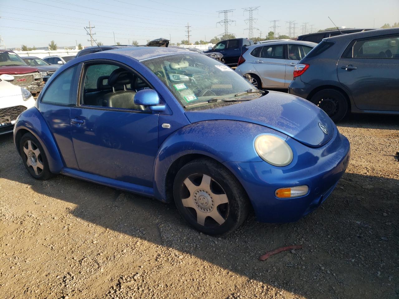 1999 Volkswagen New Beetle Gls Blue vin: 3VWCA21C7XM434693