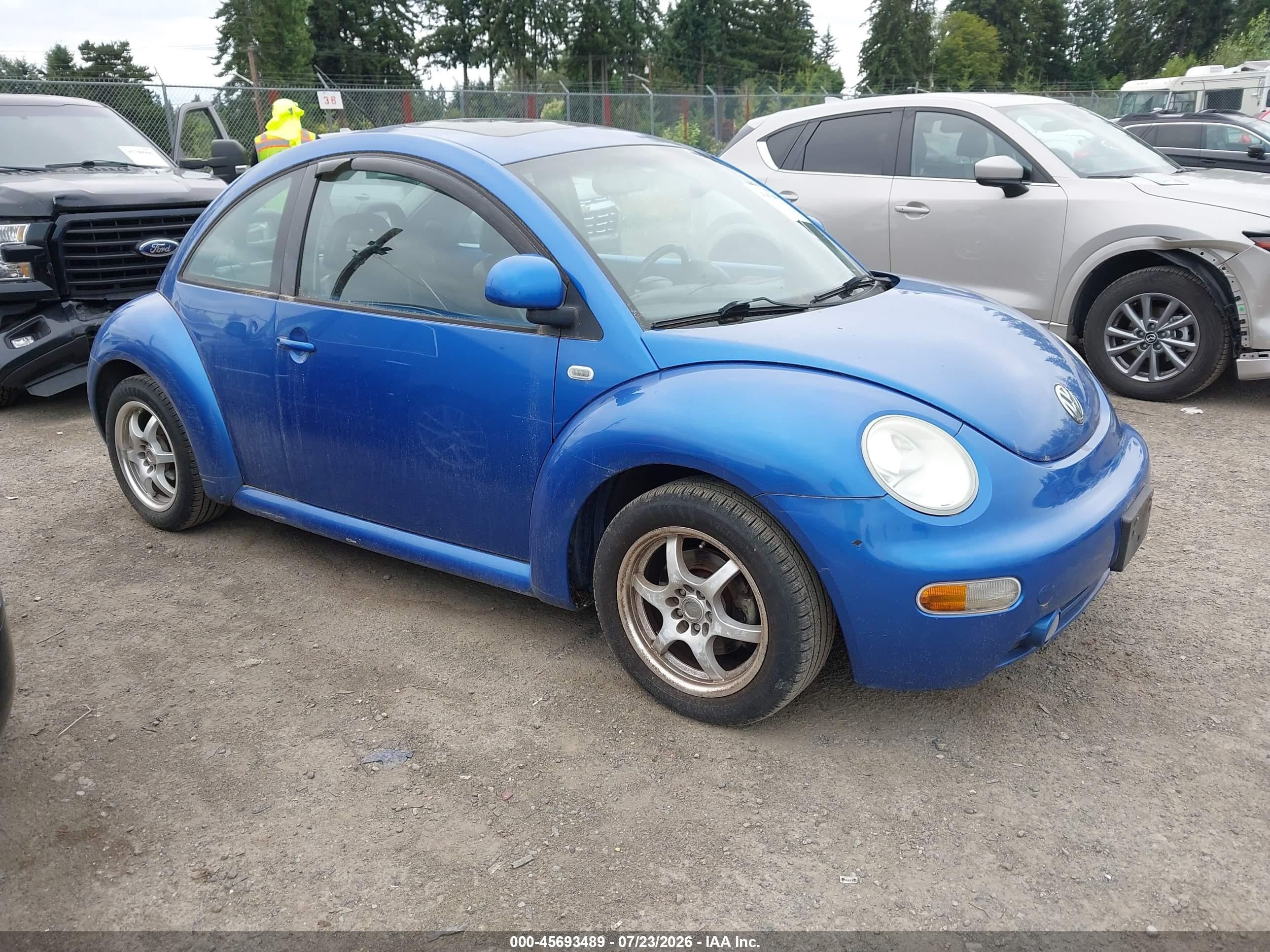 2000 Volkswagen New Beetle Gls Blue vin: 3VWCA21C7YM403235