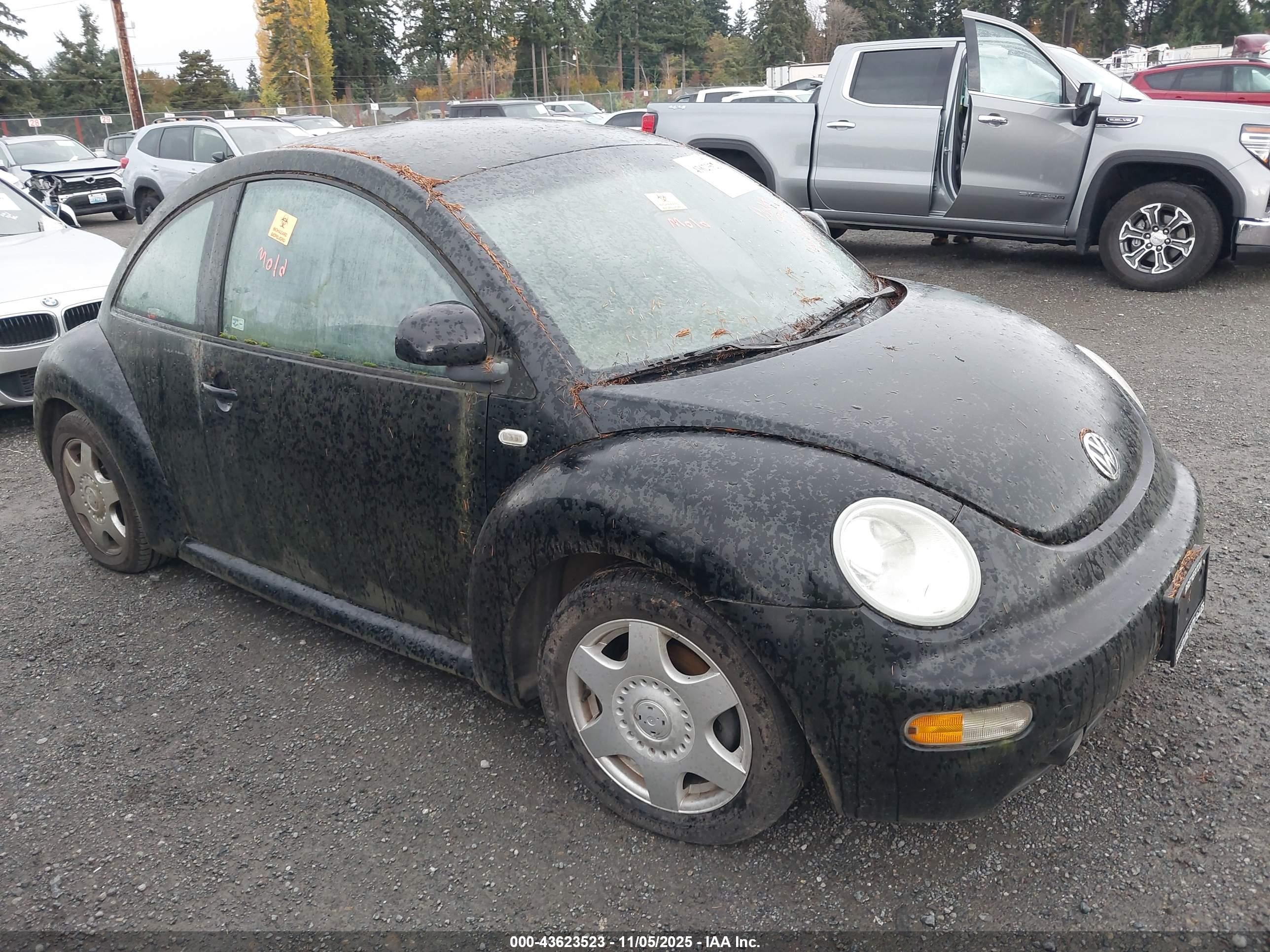 1999 Volkswagen New Beetle Gls Black vin: 3VWCA21C8XM435142